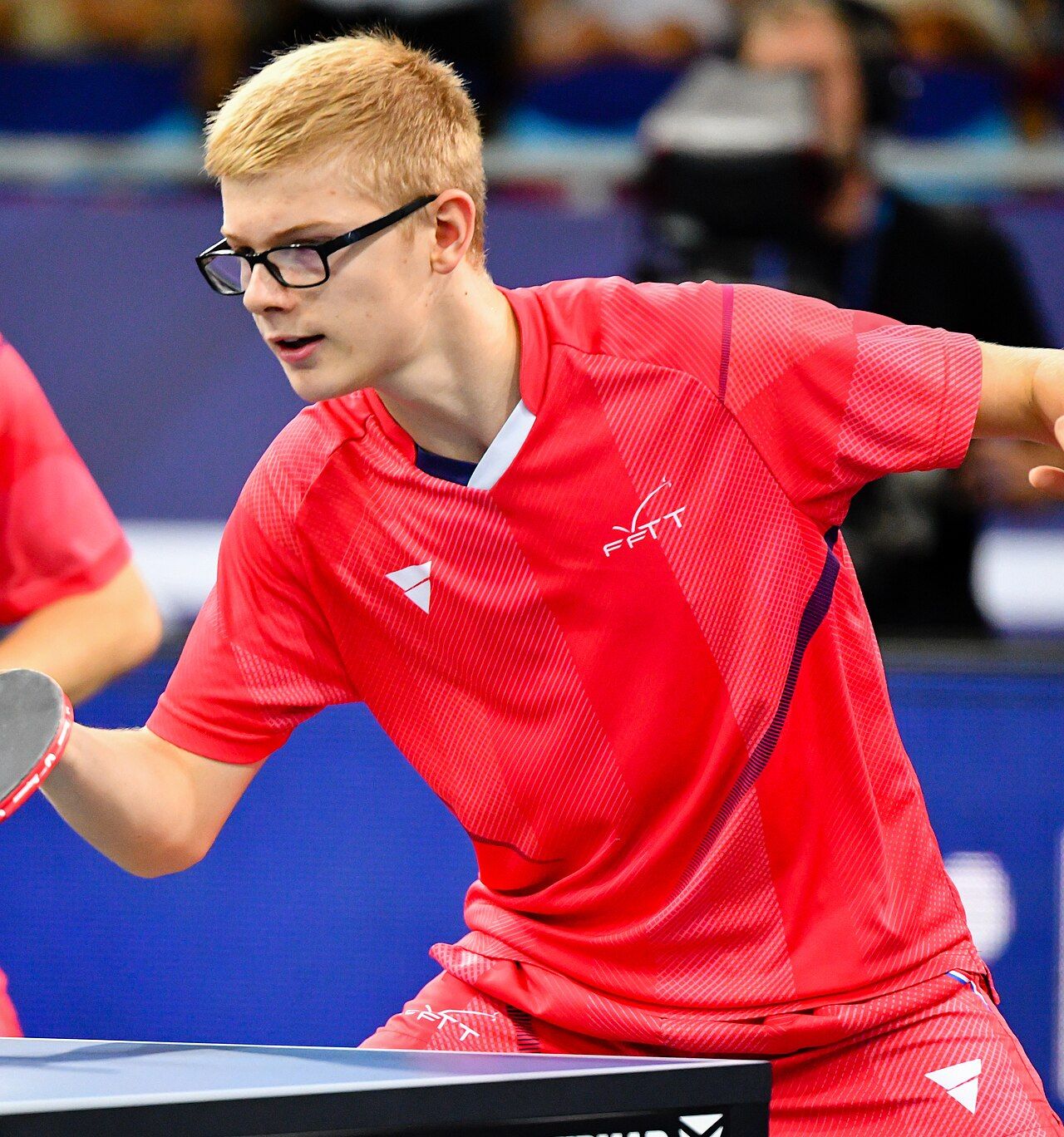 Félix Lebrun playing at the 2022 European Championships