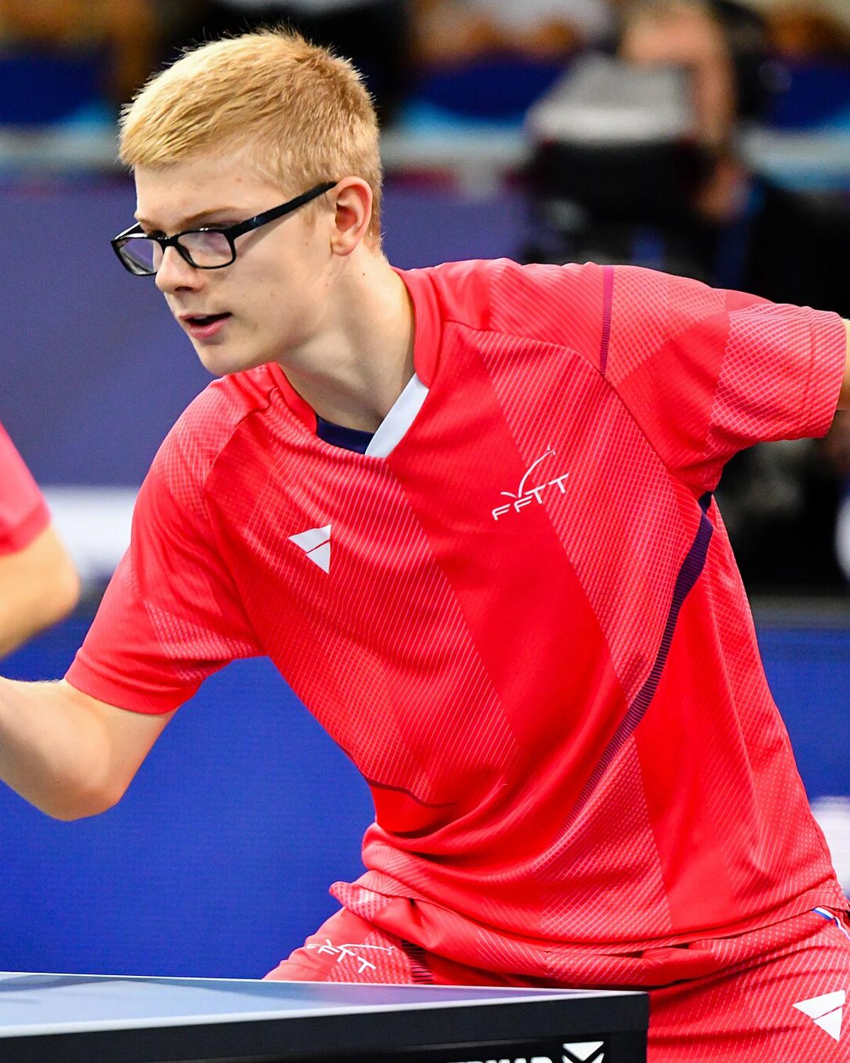 Félix Lebrun playing at the 2022 European Championships