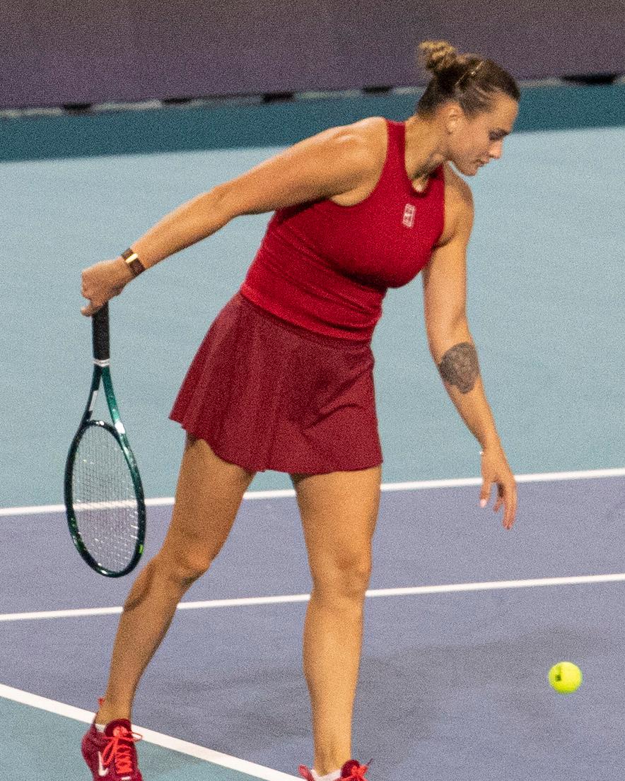 Aryna Sabalenka on court at the 2025 Miami Open