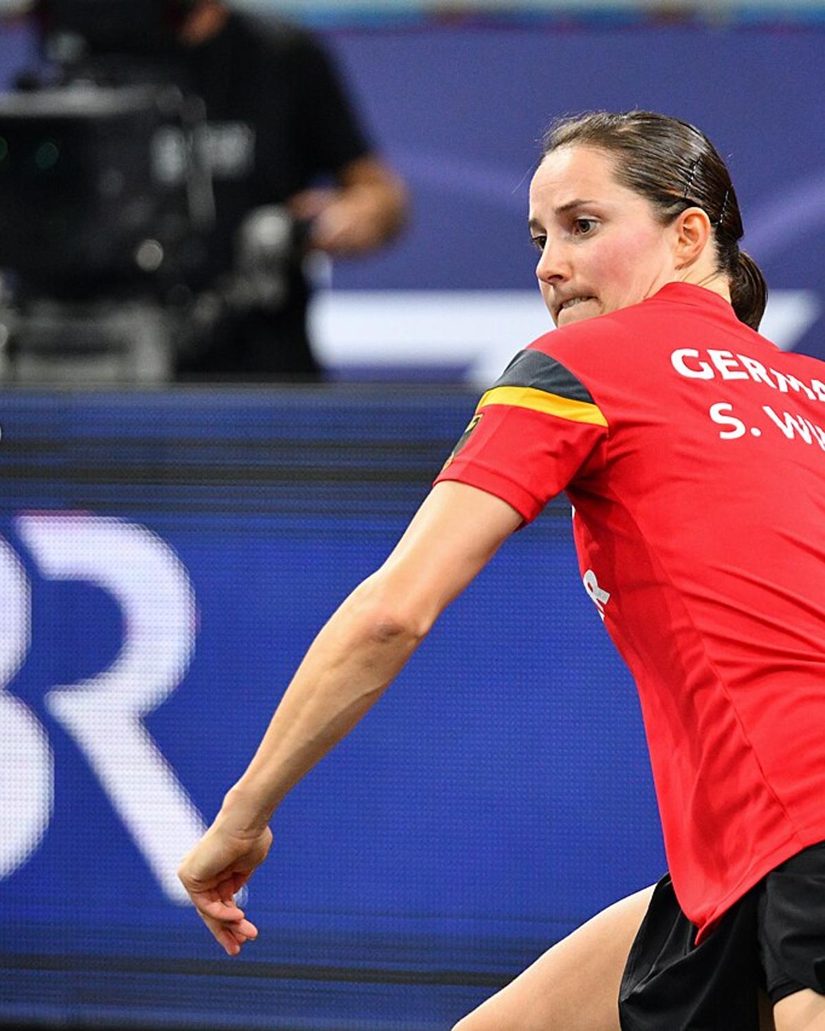 Sabine Winter playing at the 2022 European Championships