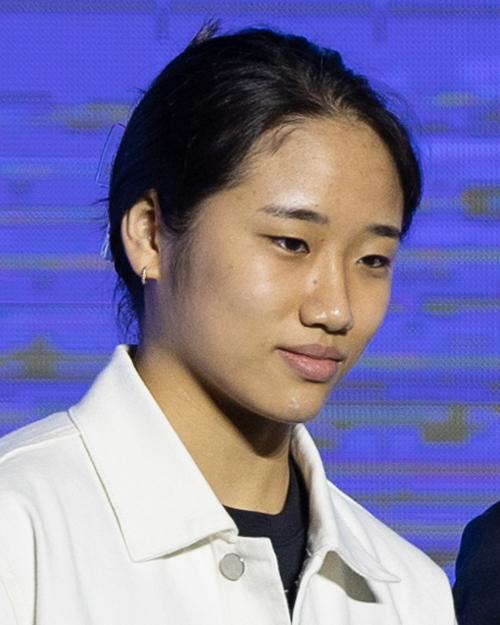 An Se-young with the Korean team at the Hangzhou Asian Games