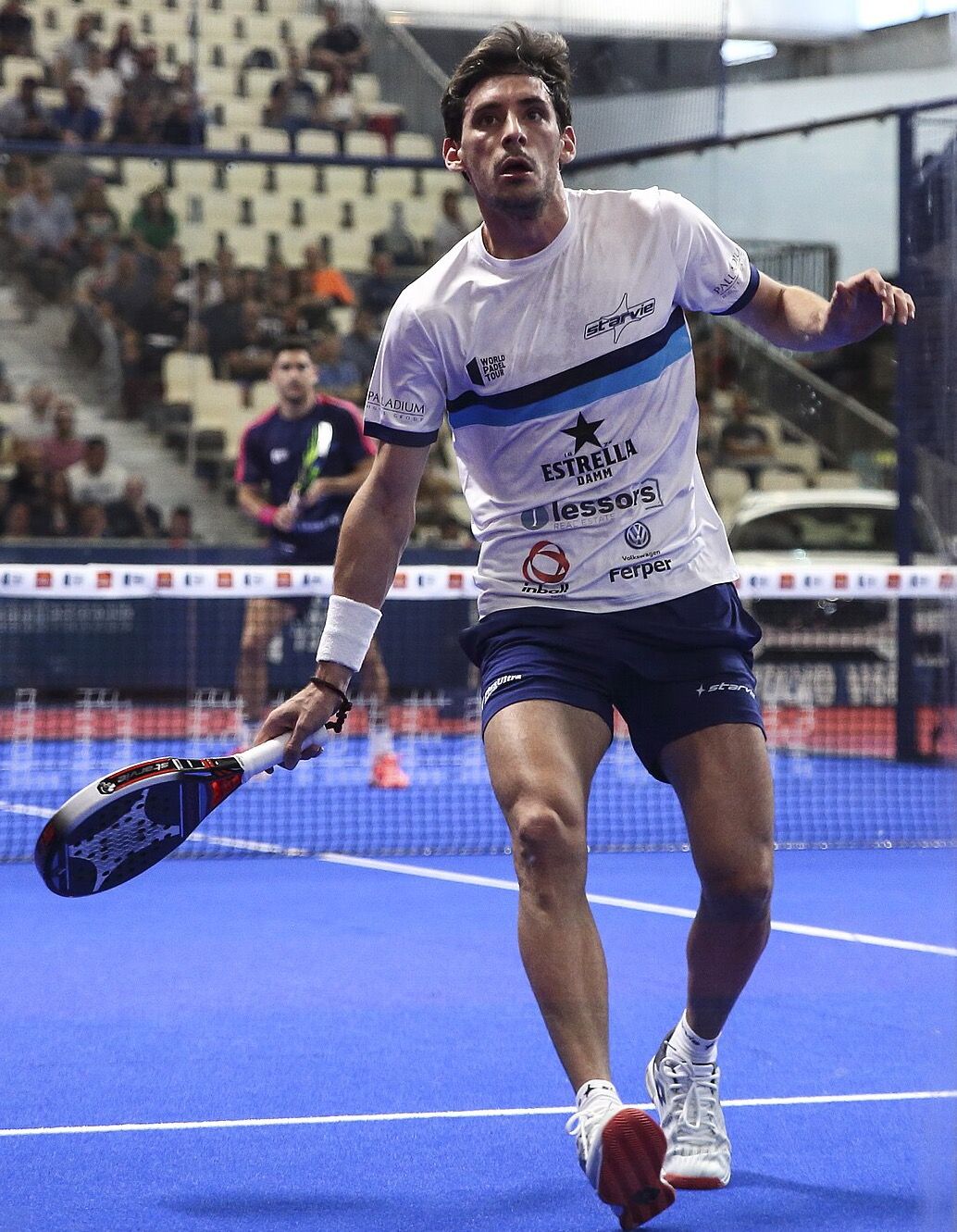 Franco Stupaczuk playing padel at the 2019 Vigo Open