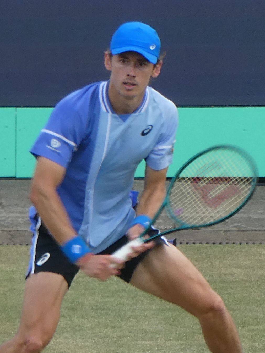 Alex de Minaur playing tennis at Rosmalen, 2024