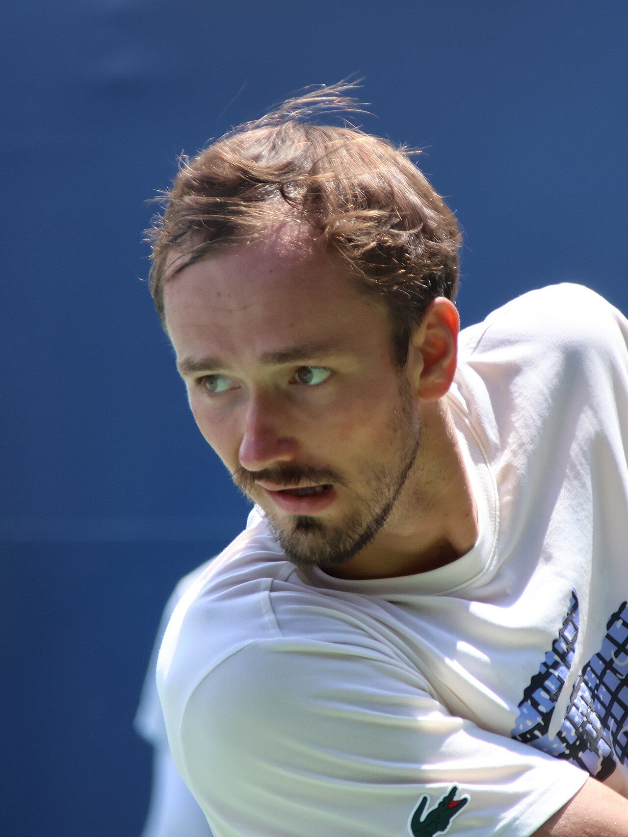 Daniil Medvedev playing tennis at the 2025 DC Open