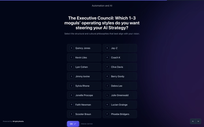 Choose your executive council
