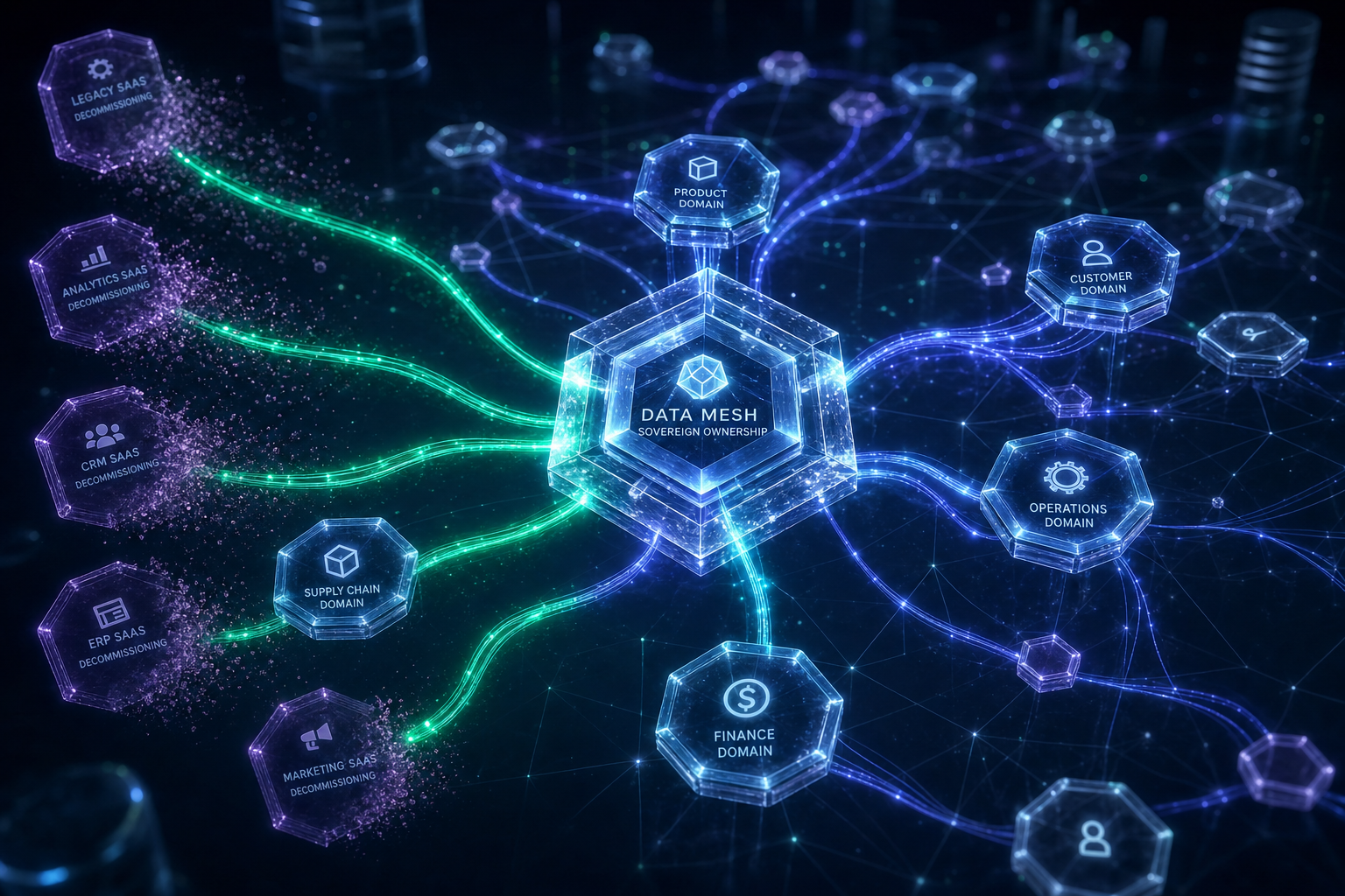 Deconstructing the digital estate: Architecting for SaaS decommissioning and cost avoidance with a data mesh backbone