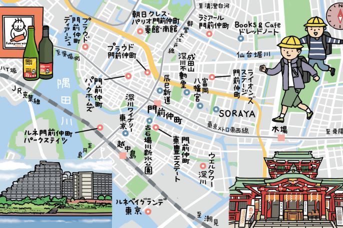 近年集旅游,商业和住宅属性一体的門前仲町
