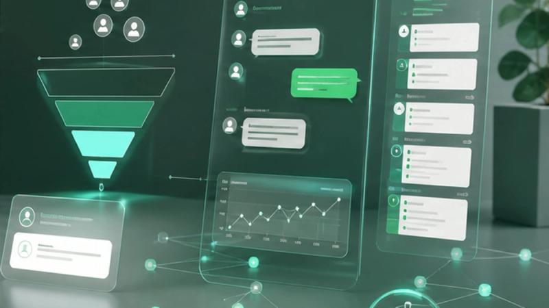 Agente de inteligencia artificial gestionando leads y conversaciones comerciales