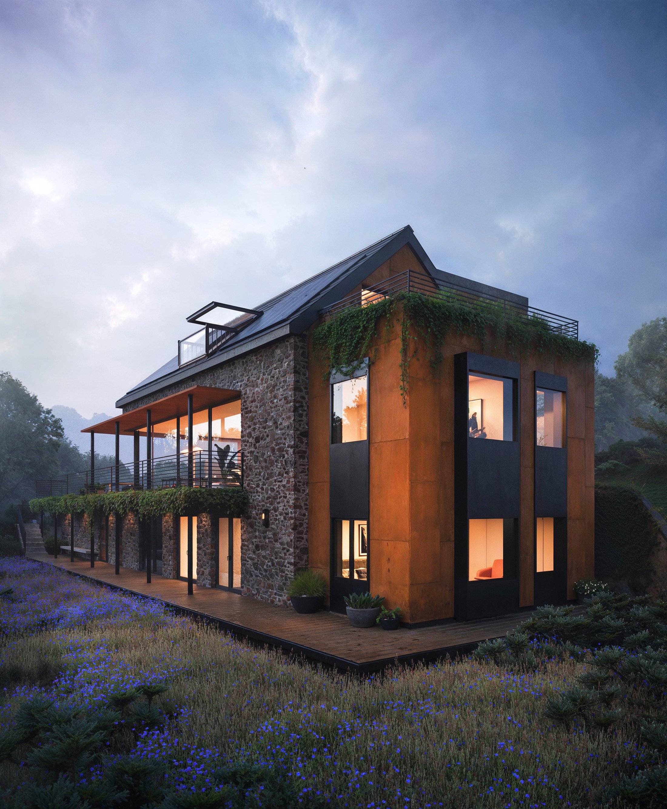 Barbadoes Meadows, Monmouth, Wales, U.K., Glen Thomas Architecture