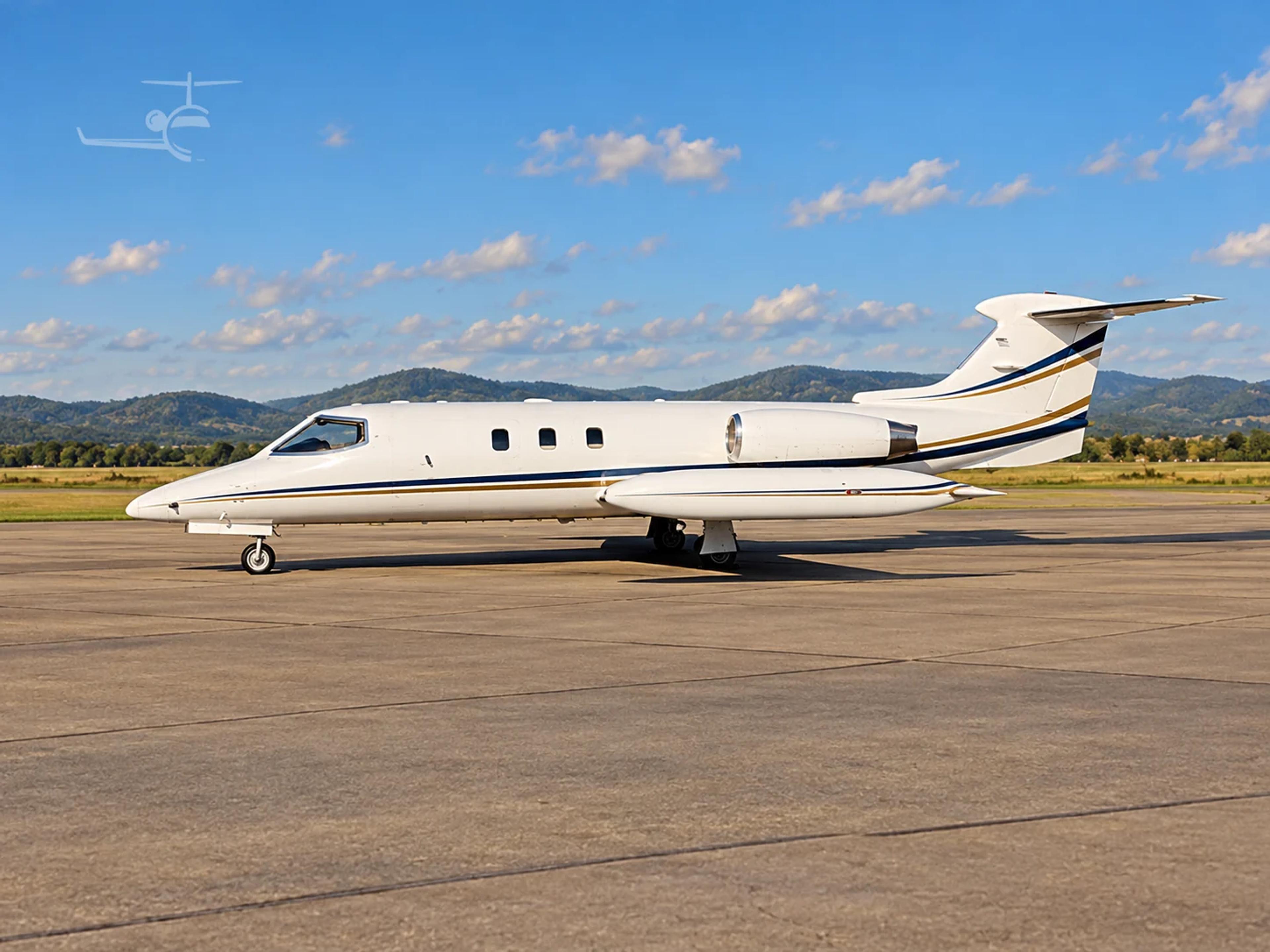 Learjet 25 aircraft illustration