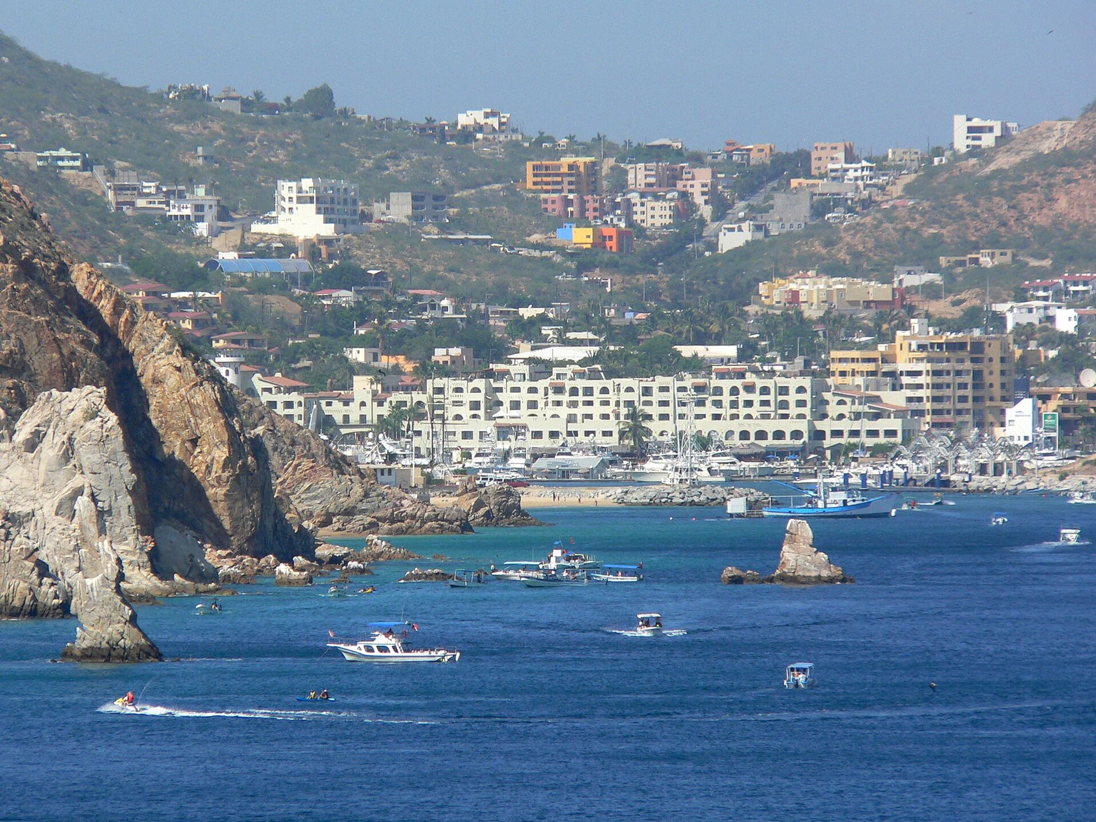 The bay and waterfront of Cabo San Lucas.