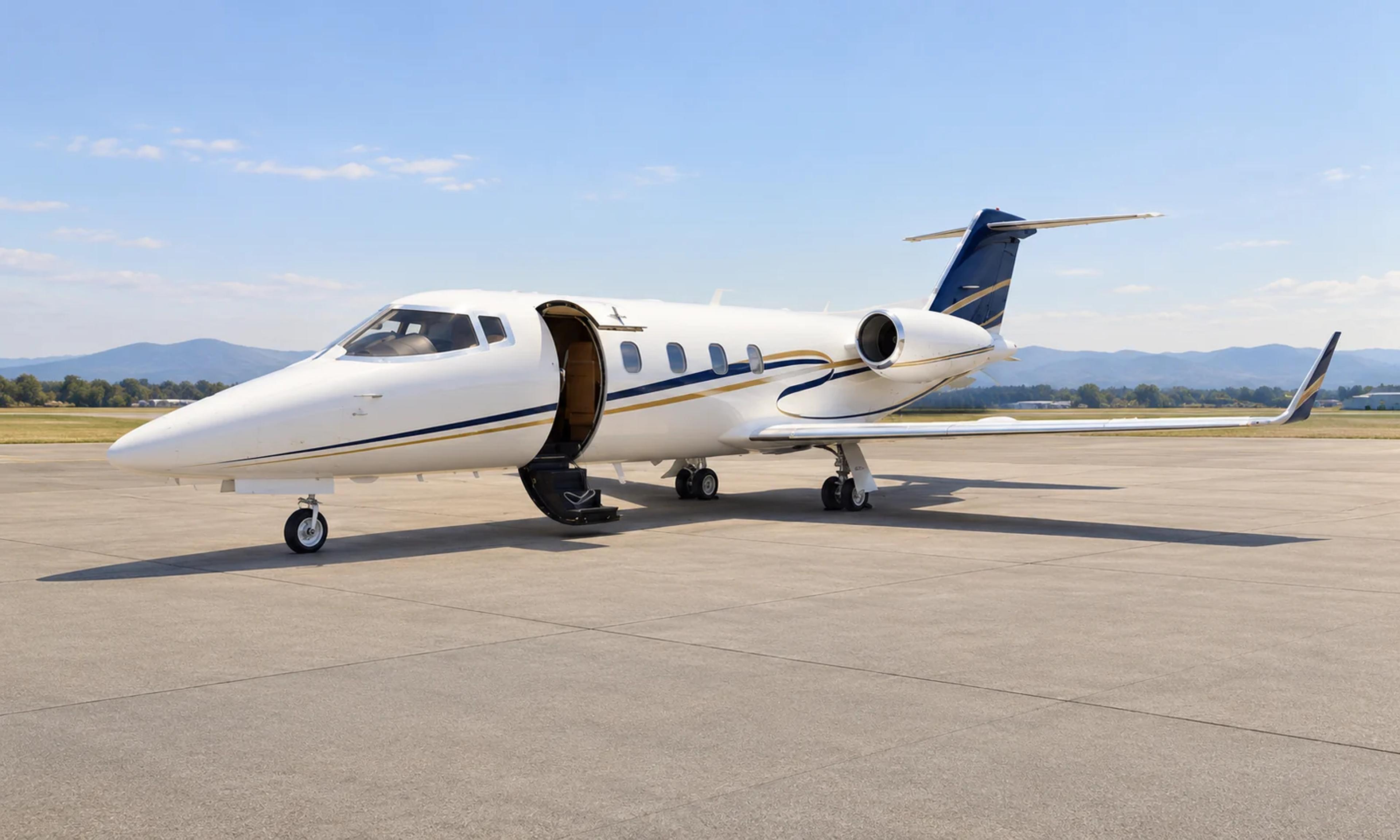 Learjet 55C aircraft