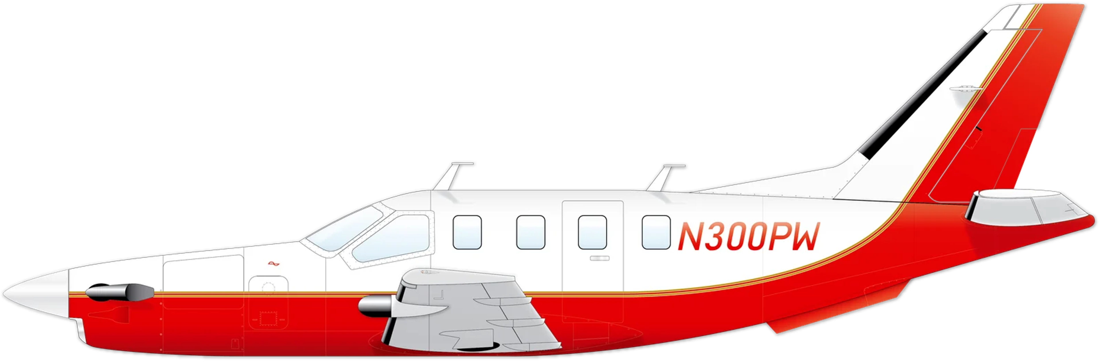 TBM 700 family manufacturer side-profile illustration