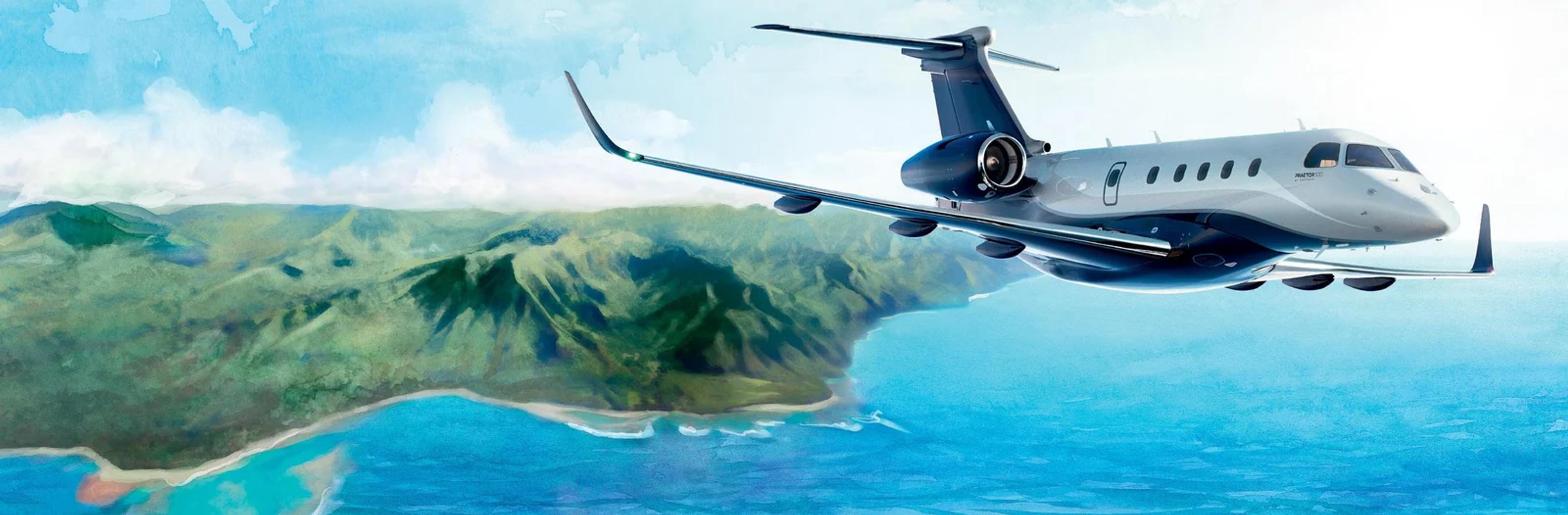 Praetor 500, official Embraer brochure illustration.