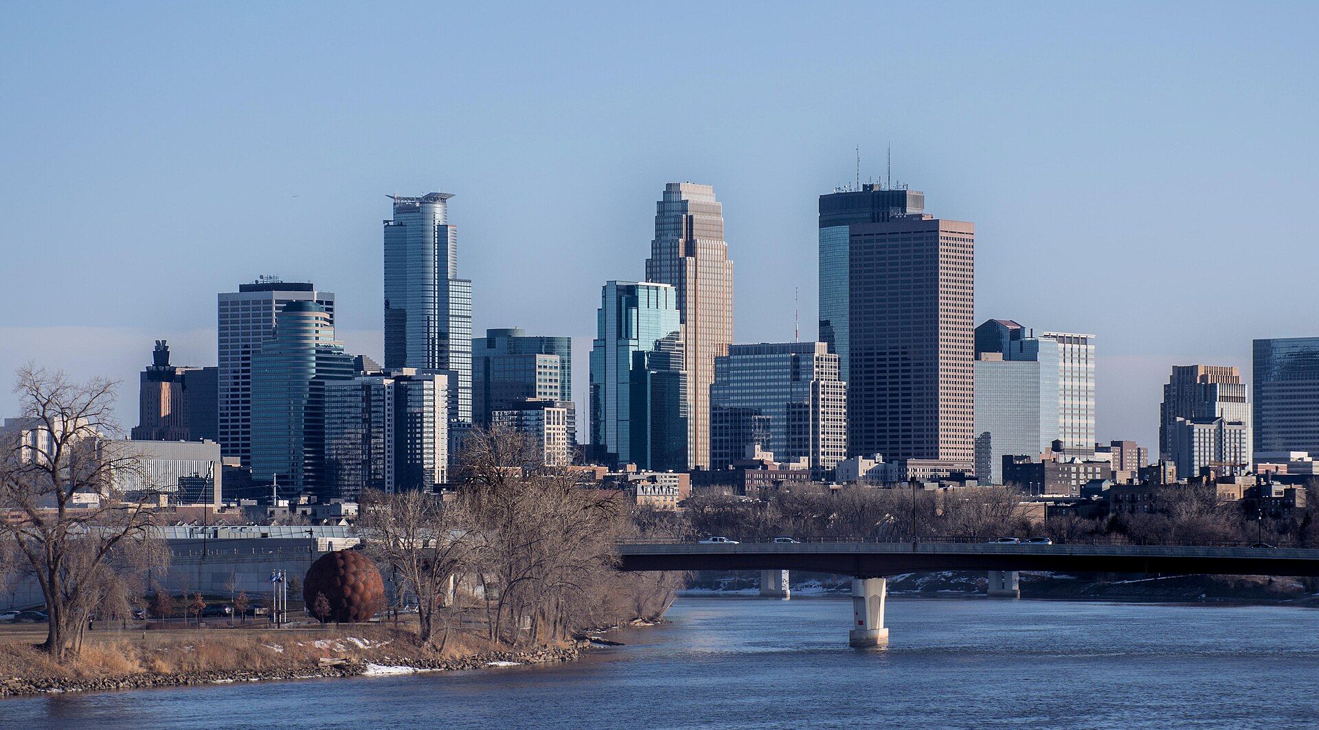 Minneapolis across the Mississippi River.