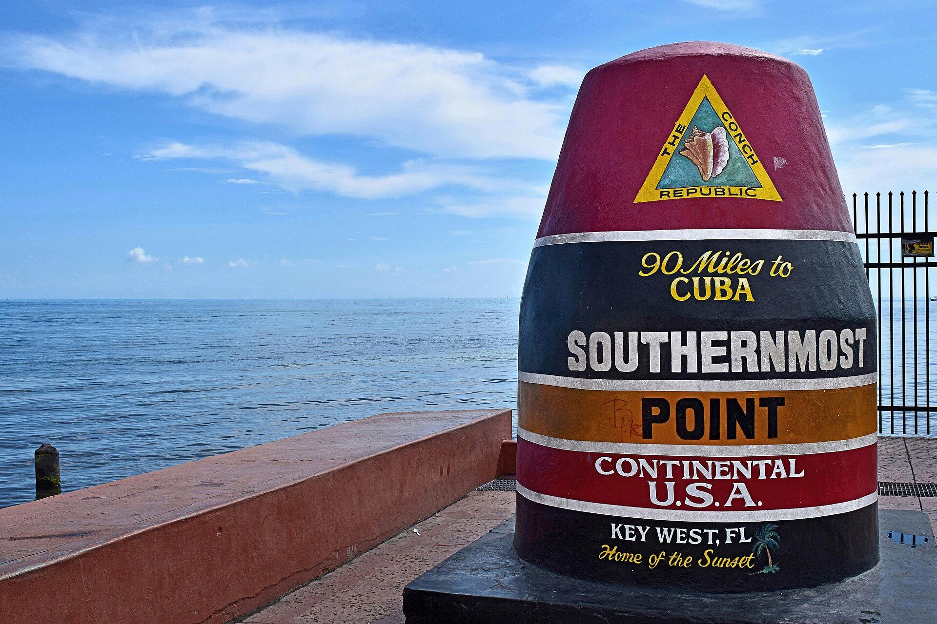 The Southernmost Point landmark, Key West.