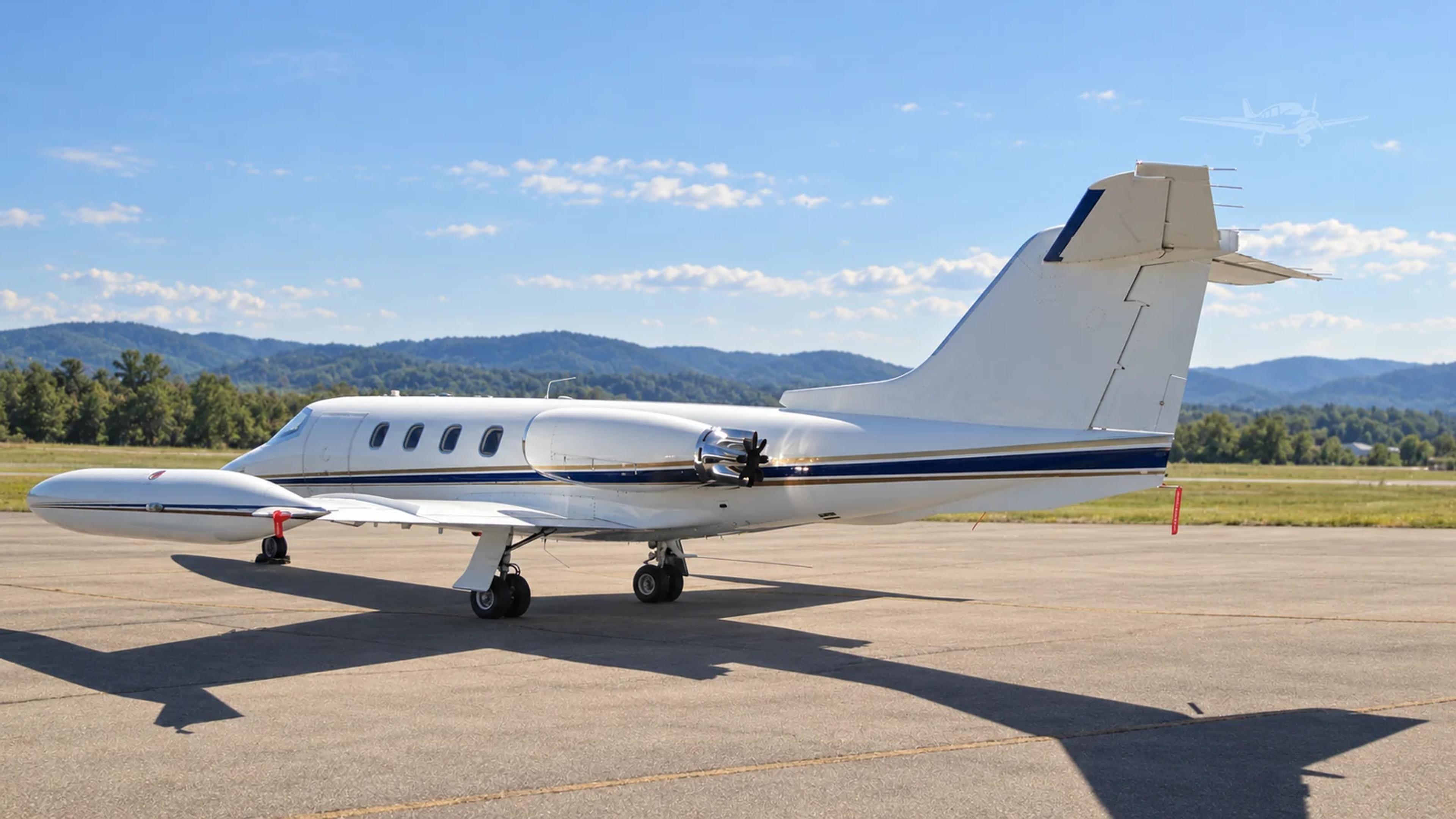 Learjet 25B aircraft illustration