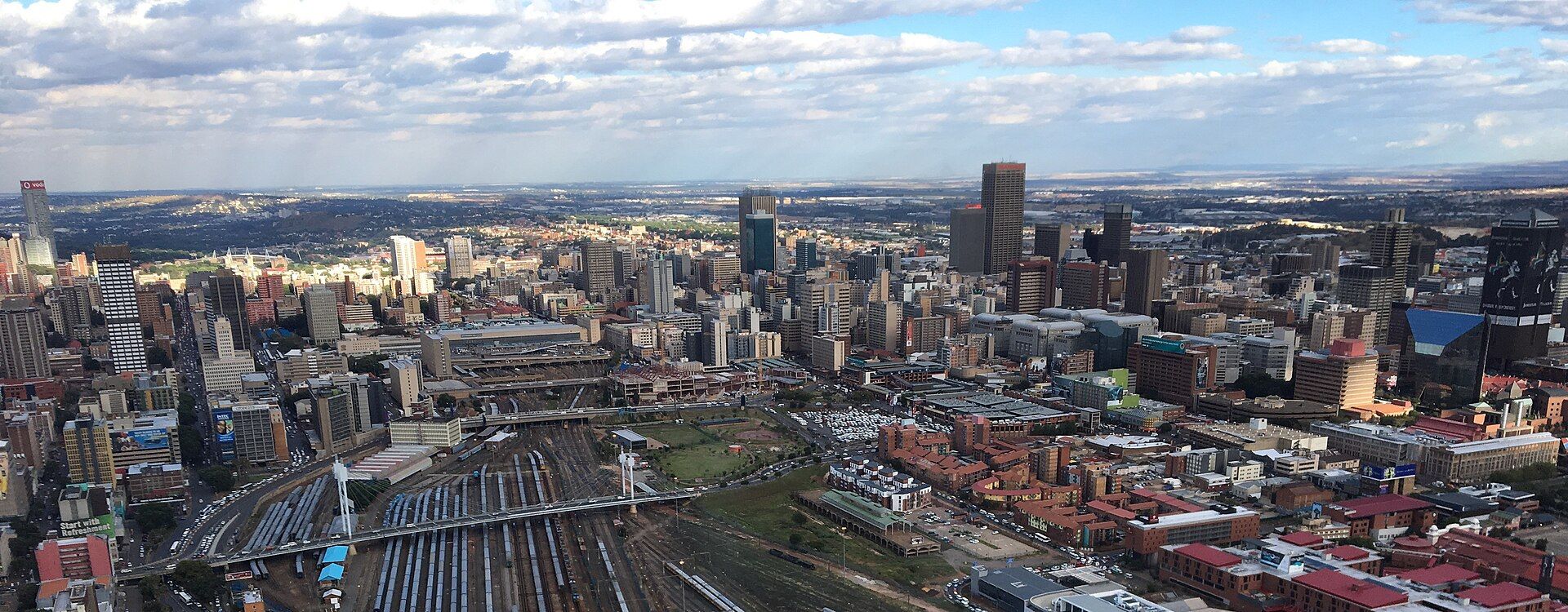 An aerial view of Johannesburg.