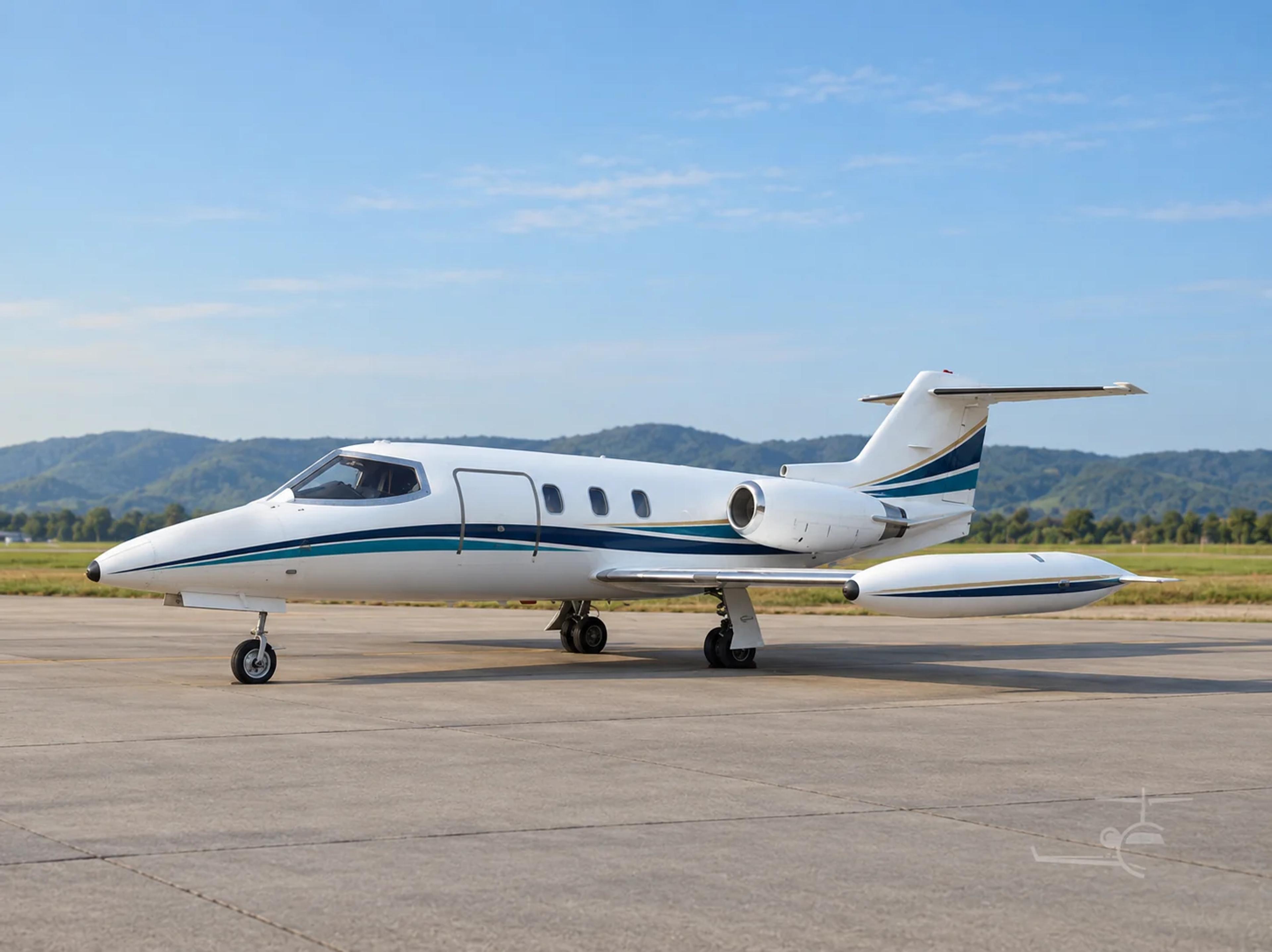 Learjet 24D aircraft illustration