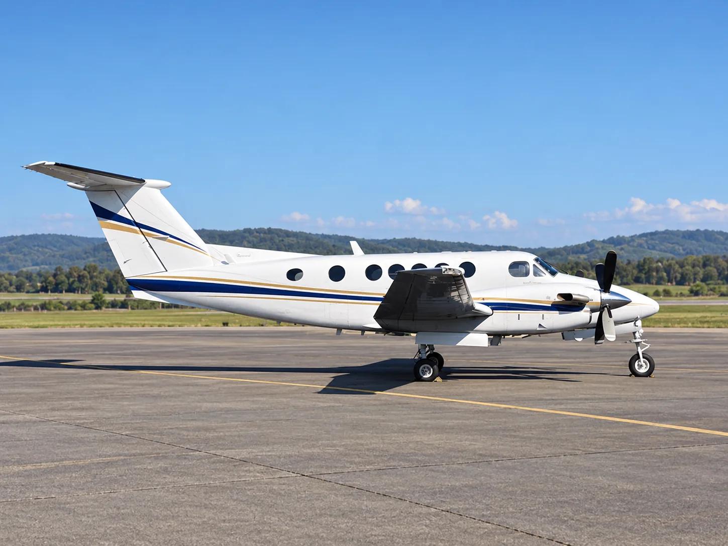 King Air B200 editorial illustration