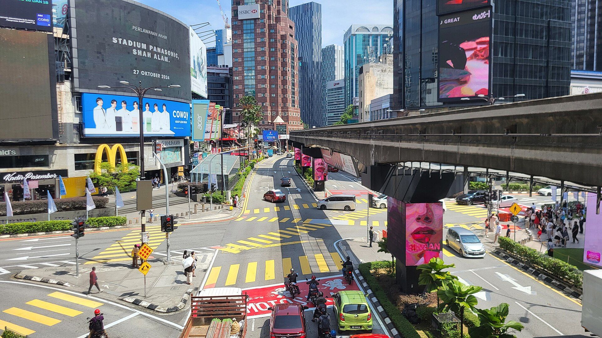 Kuala Lumpur's busy central streets.