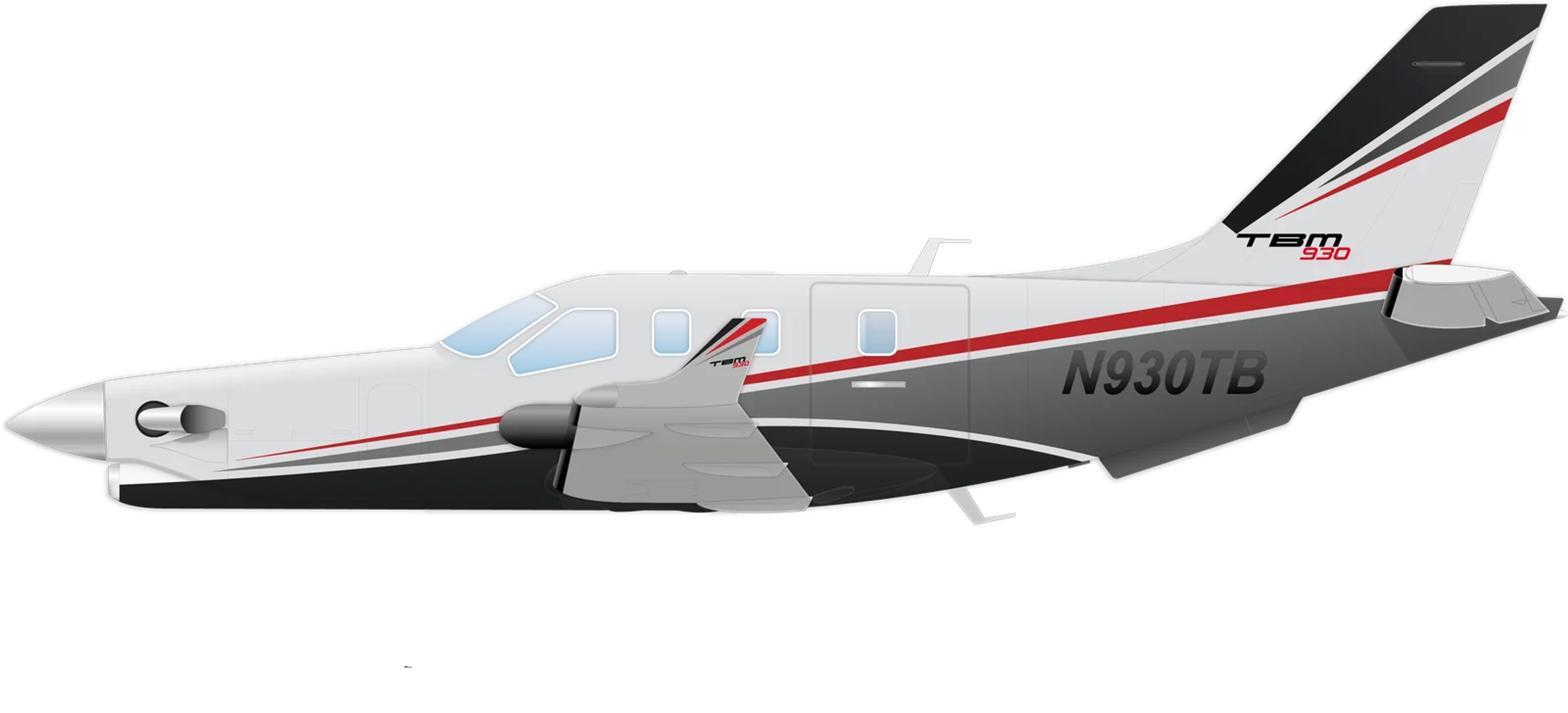 TBM 930 manufacturer side-profile illustration