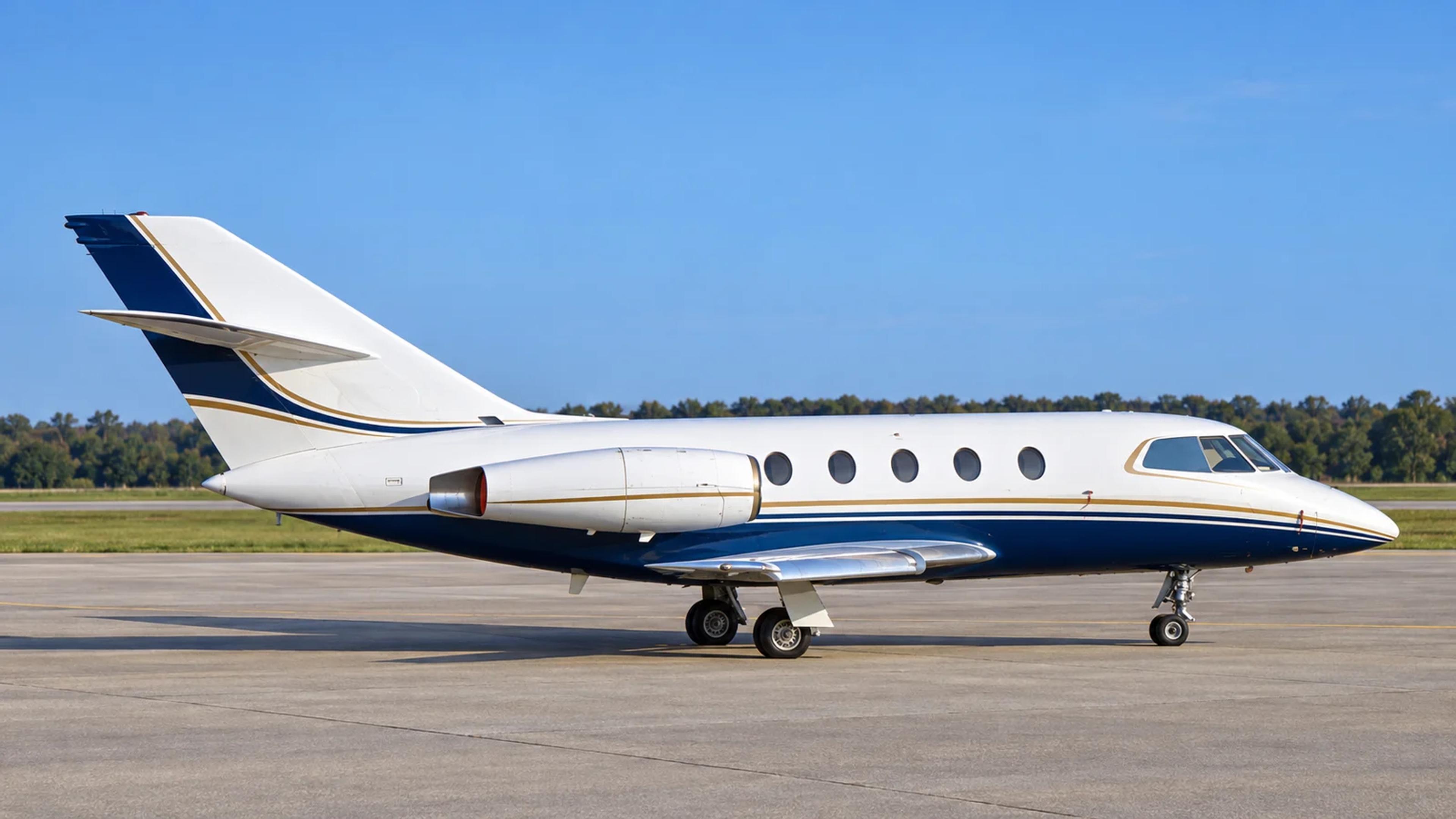 Falcon 20D, AI-edited livery and setting based on an exact-model reference.