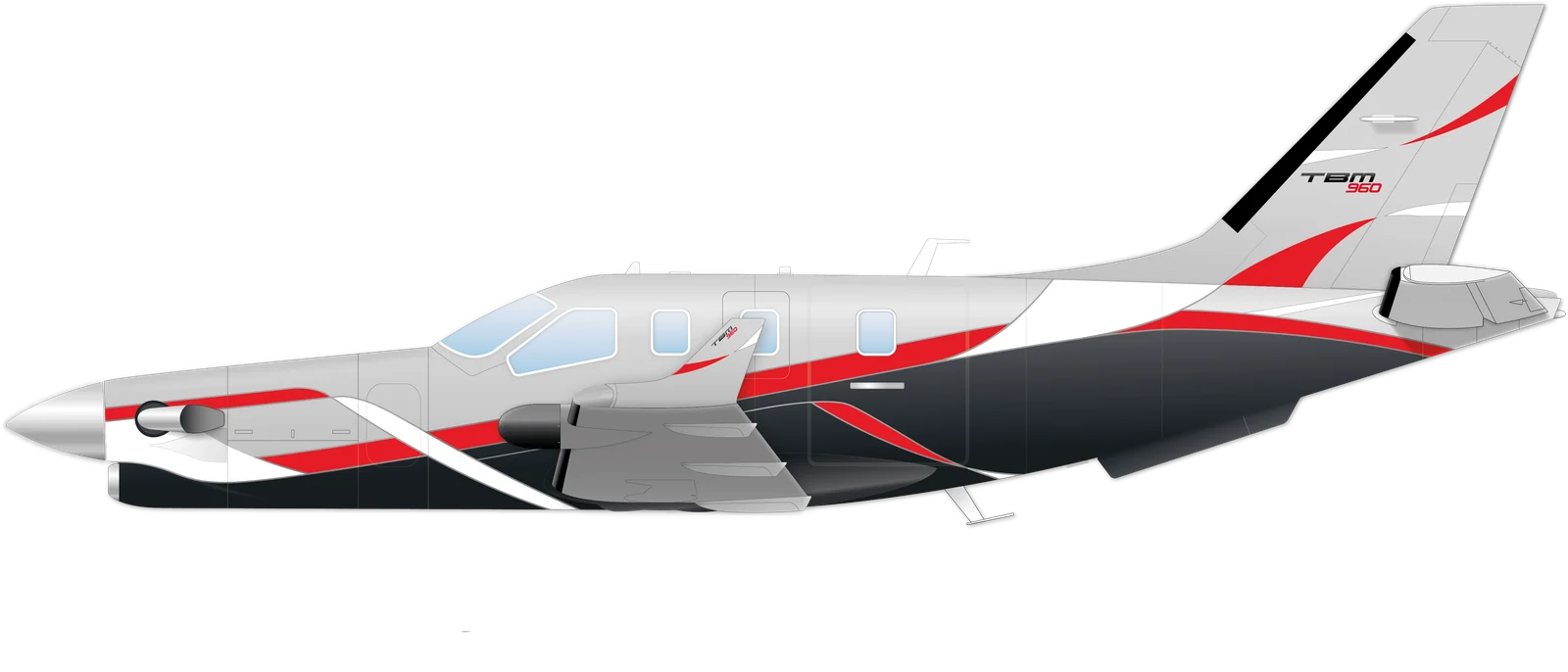 TBM 960 manufacturer side-profile illustration