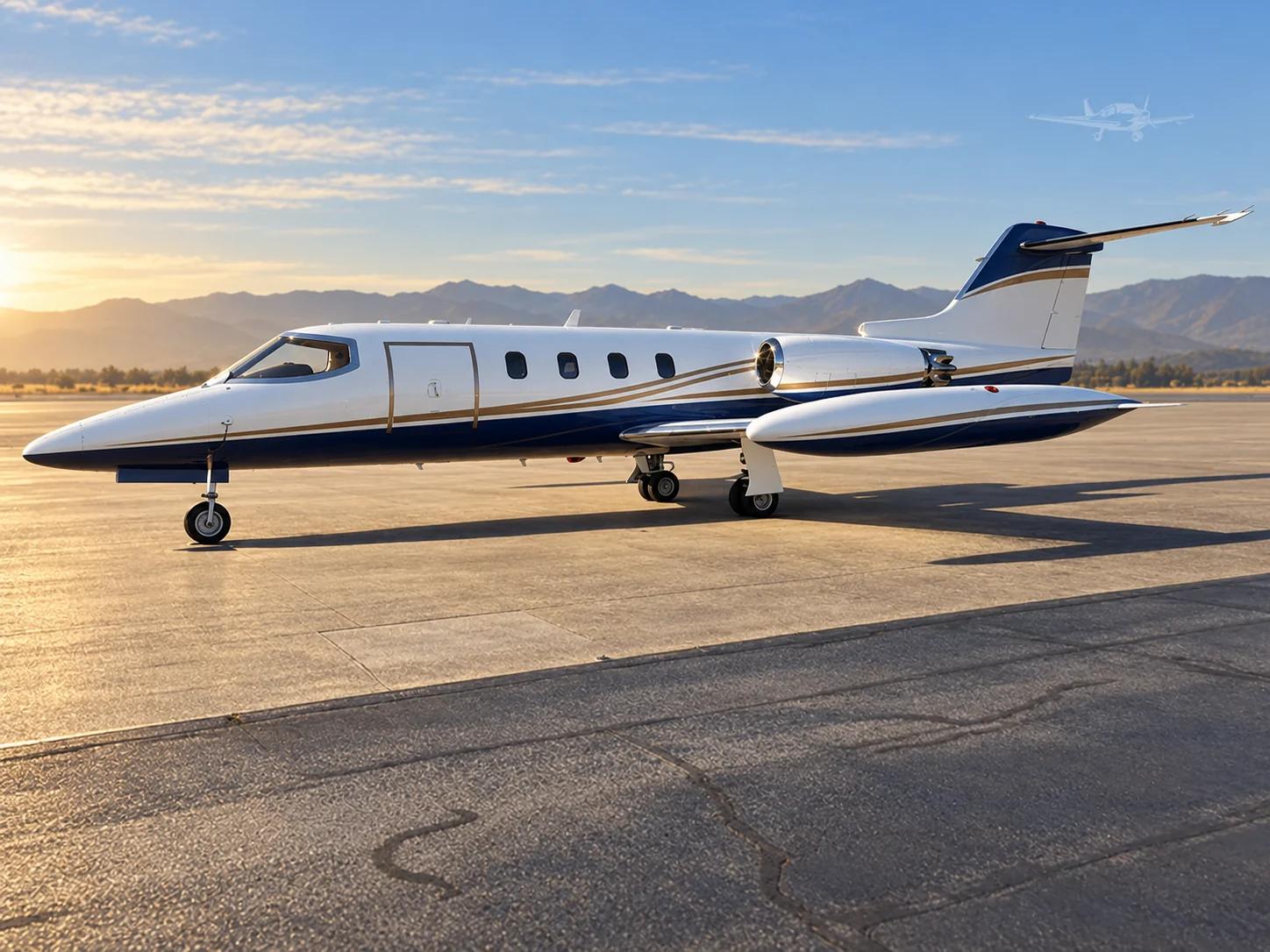 Learjet 25D aircraft illustration