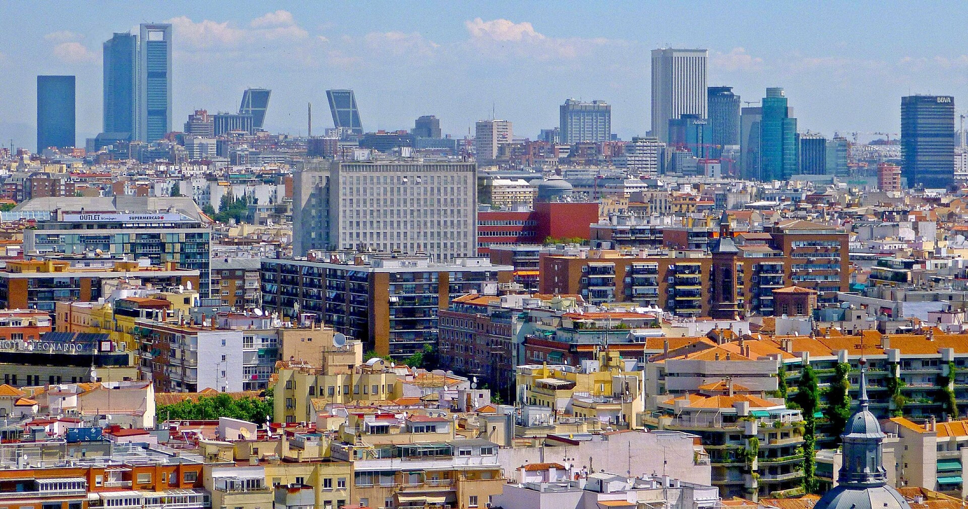 Madrid's city skyline.