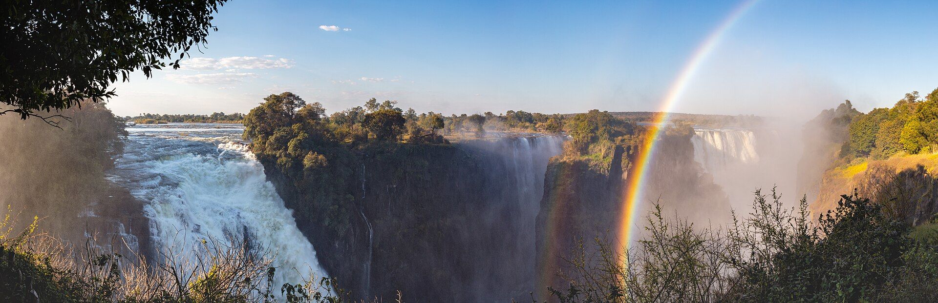 Victoria Falls on the Zambia–Zimbabwe border.