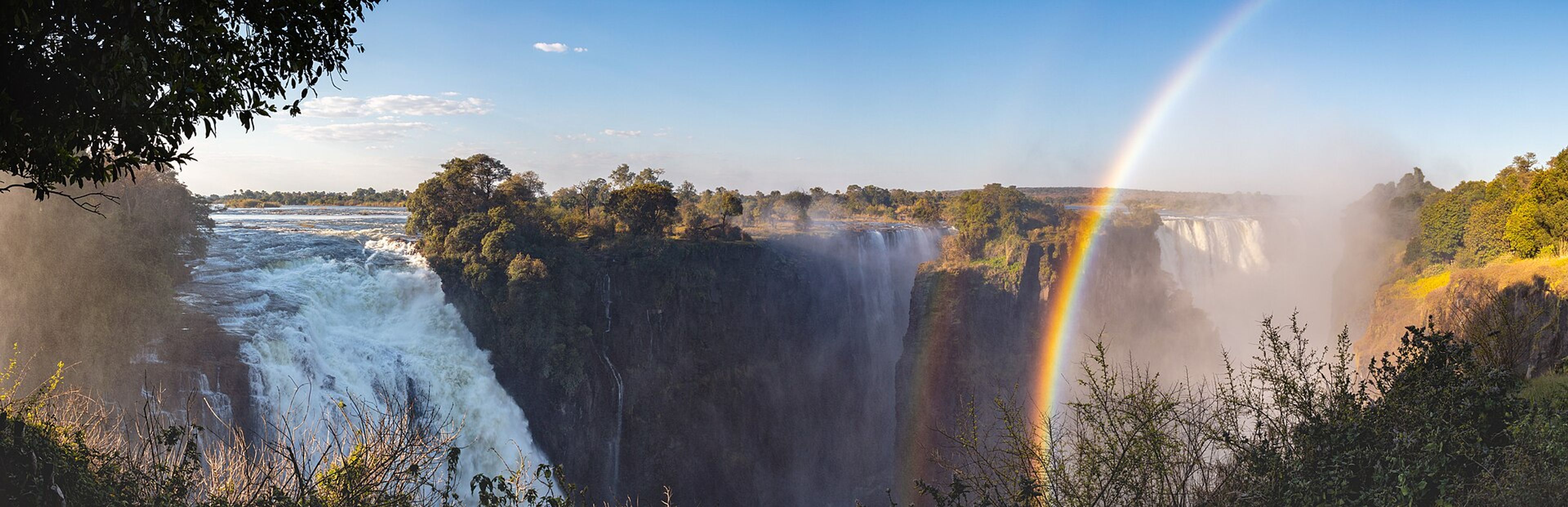 Victoria Falls on the Zambia–Zimbabwe border.