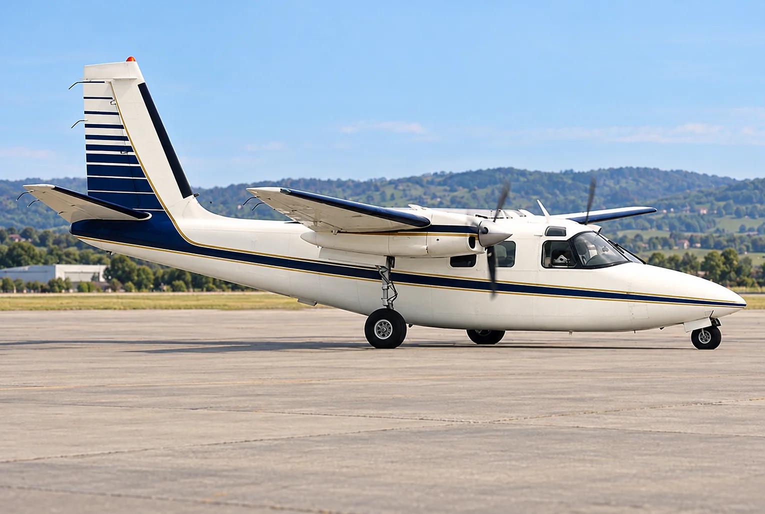 Aero Commander 500-series business twins aircraft illustration
