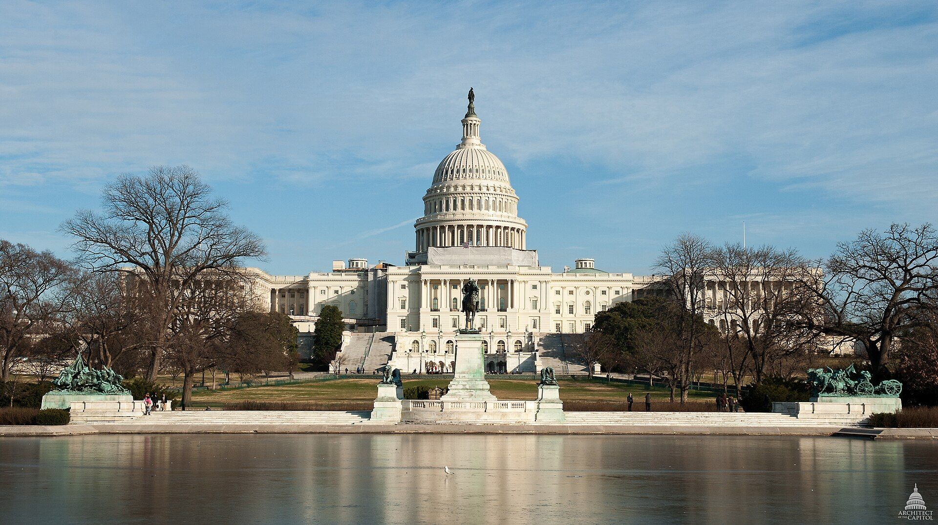 The United States Capitol and reflecting pool, Washington, D.C.