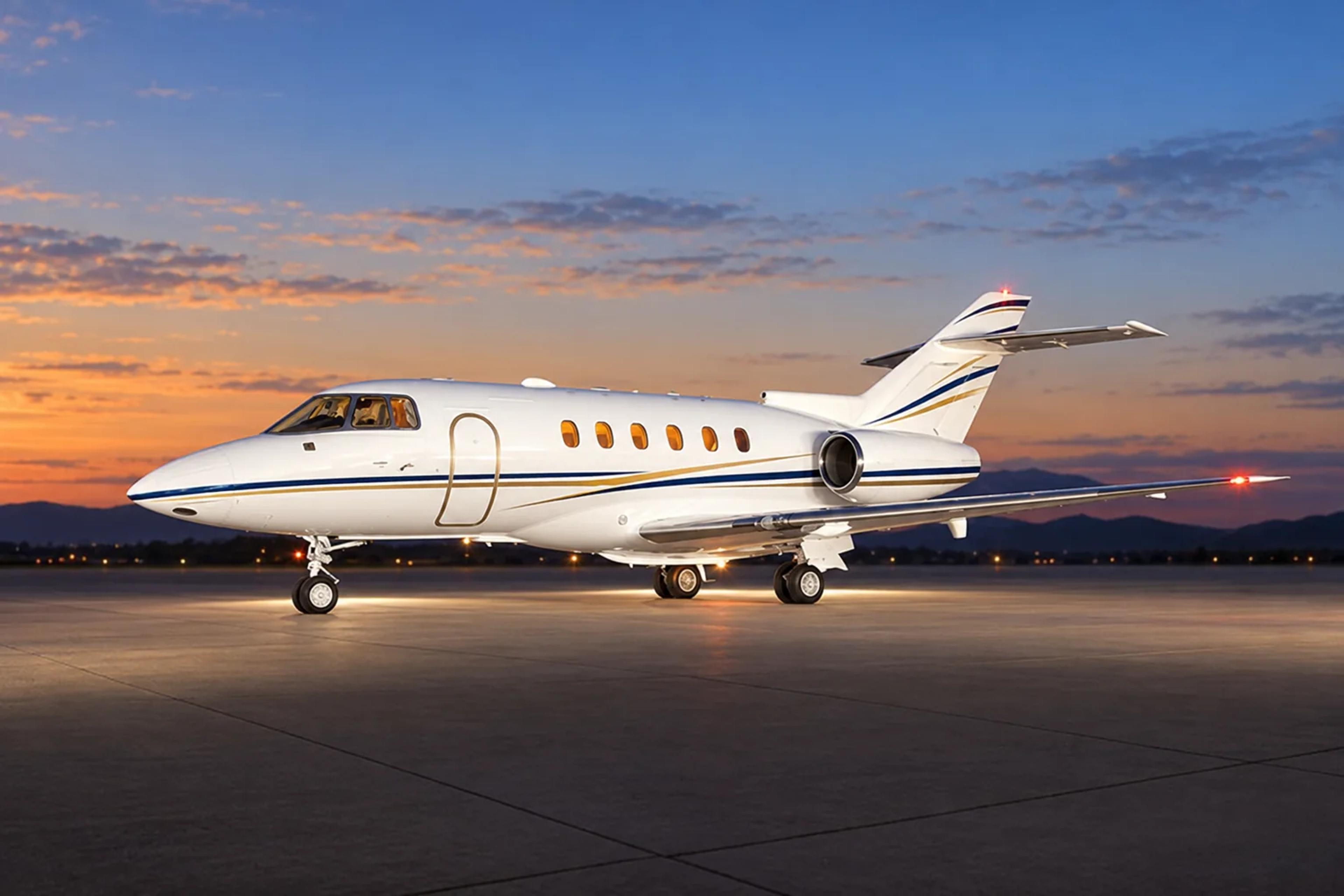 Hawker 800XP editorial illustration