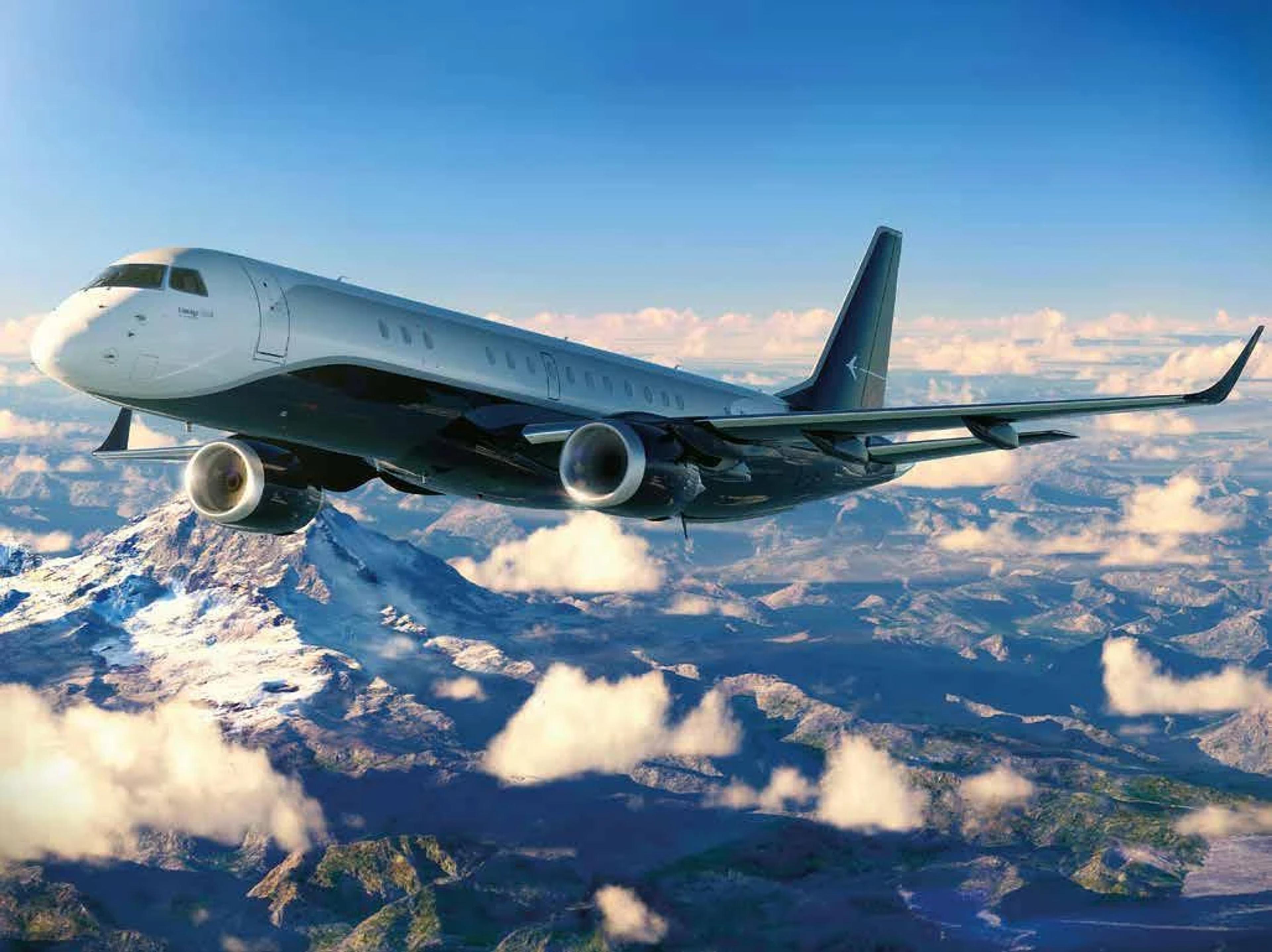Lineage 1000E, official Embraer image.