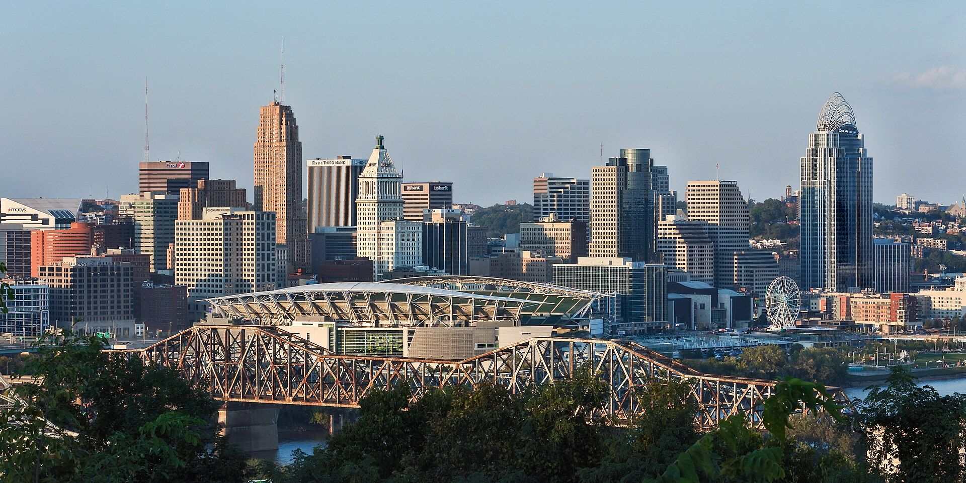 Cincinnati's riverfront skyline.