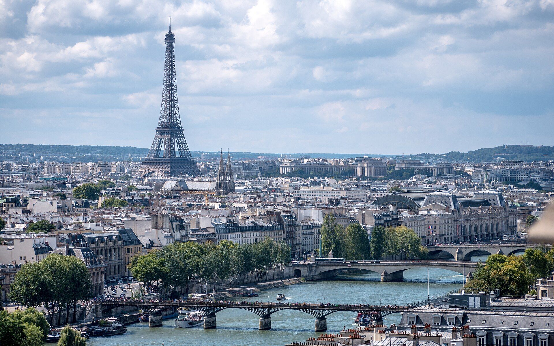 Paris with the Eiffel Tower.