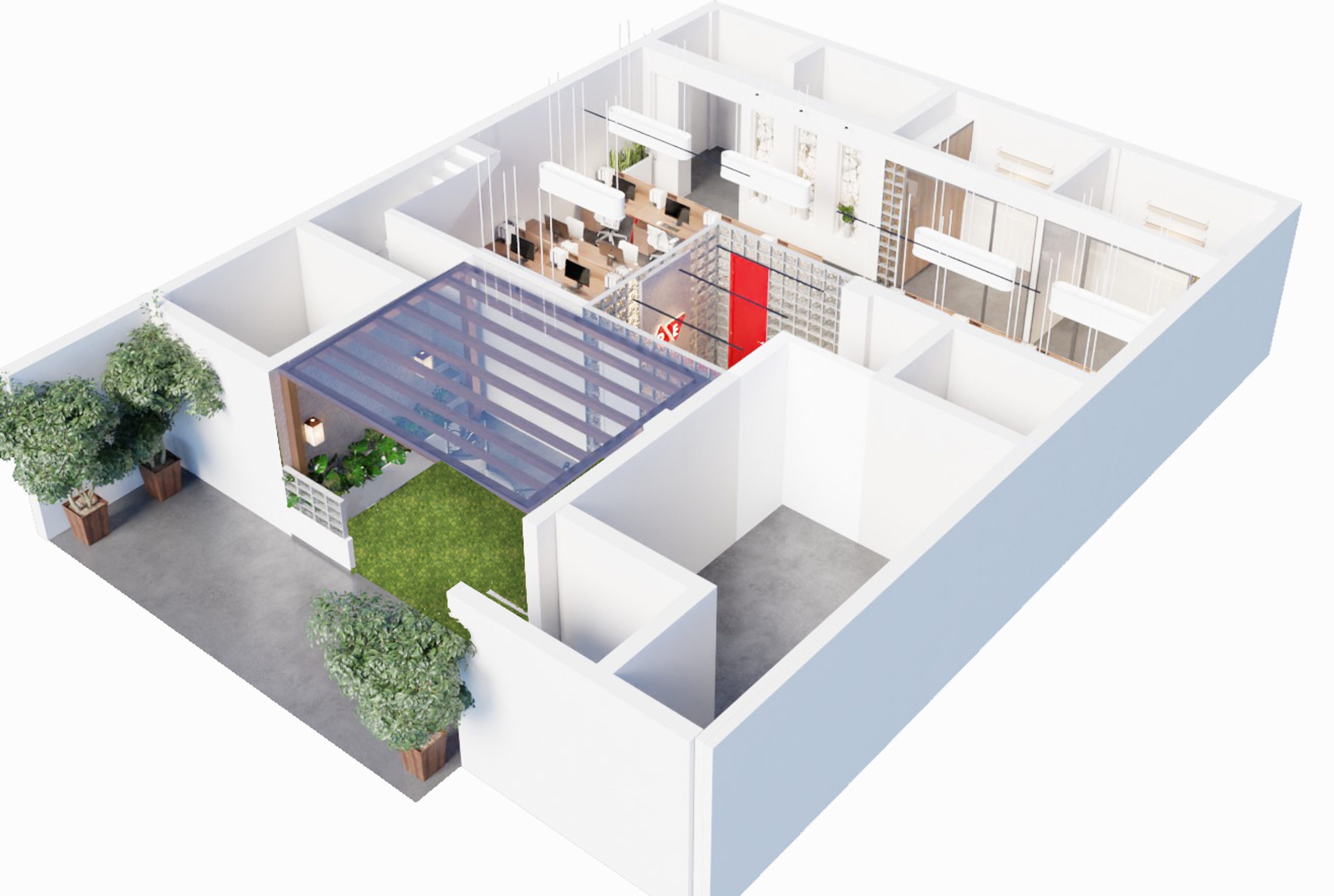 AXO view first floor