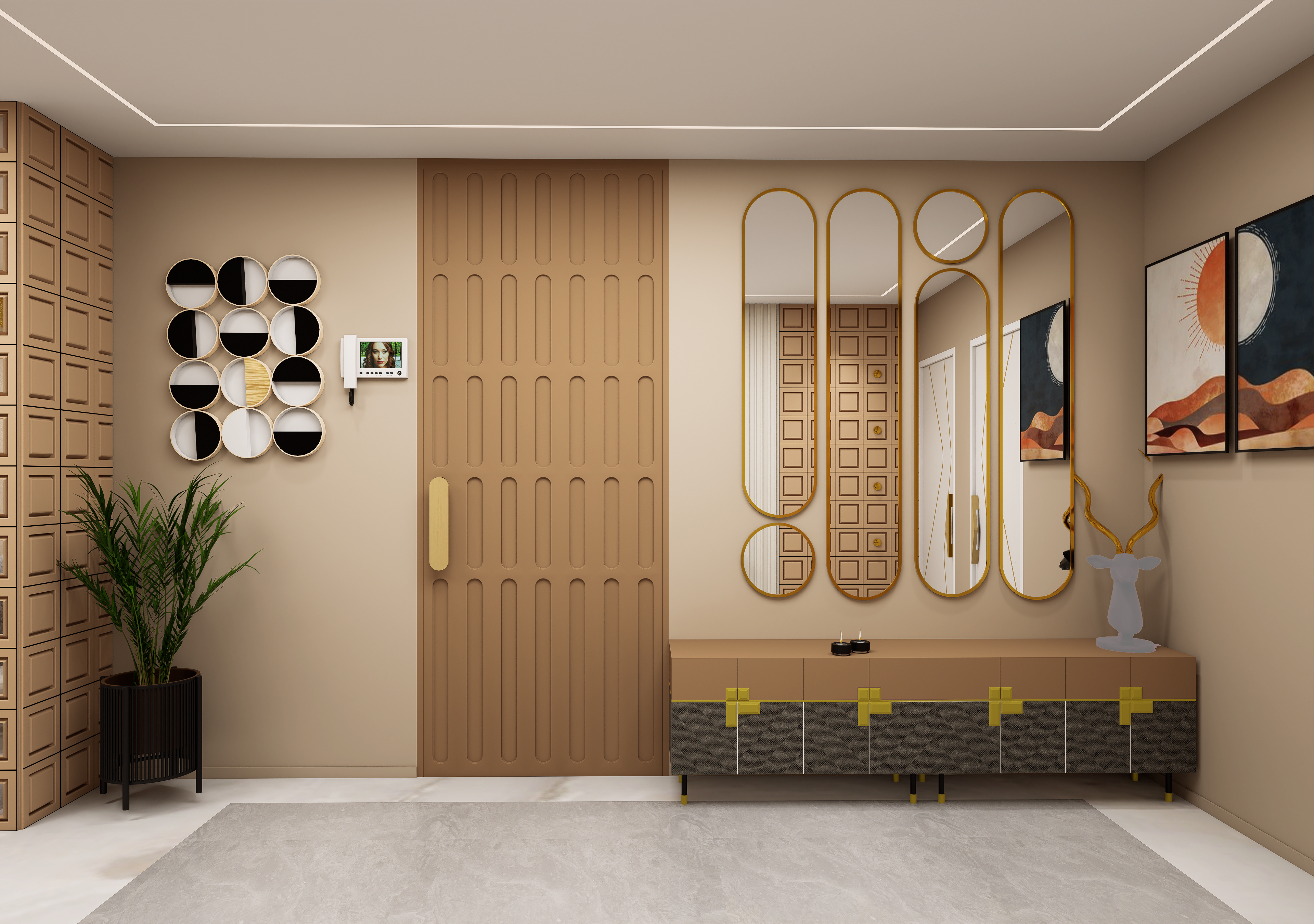 Entry door panel