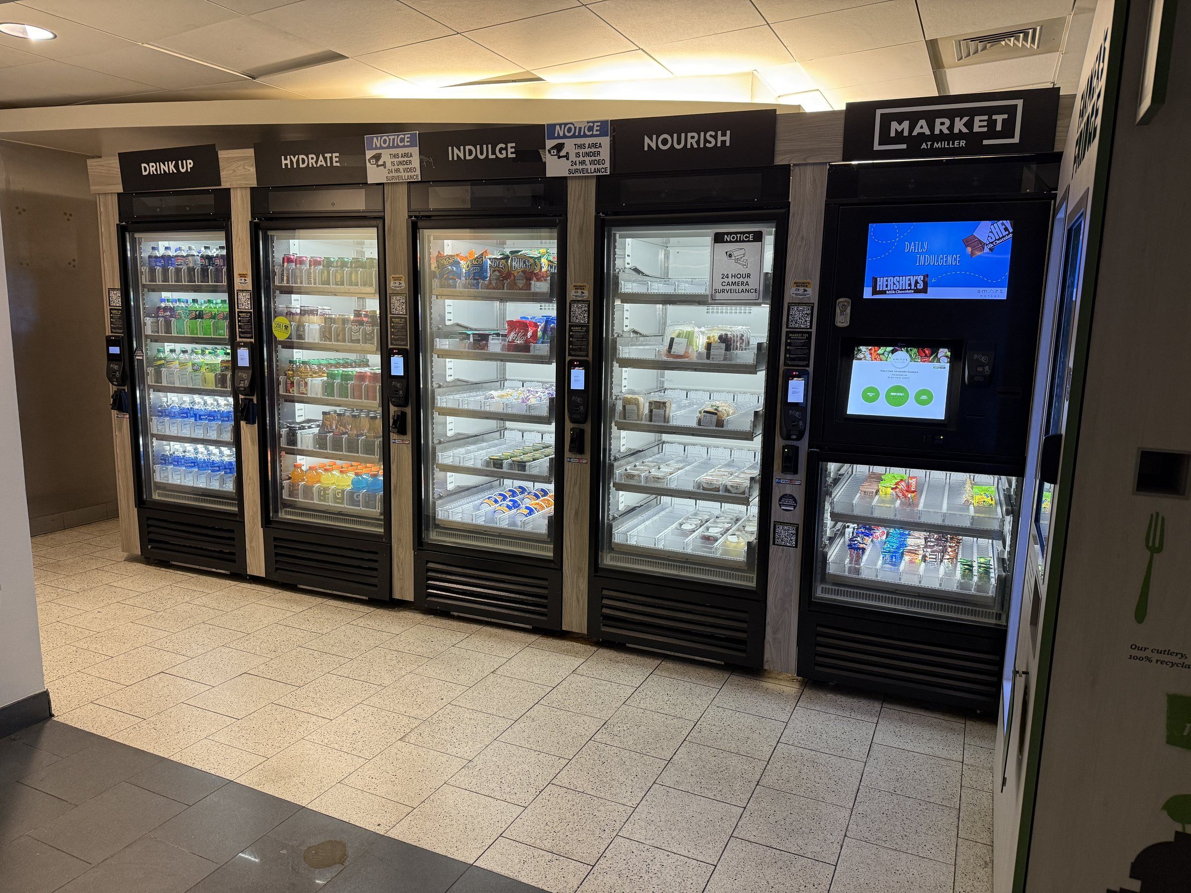 Self-service snack and drinks market in the residence