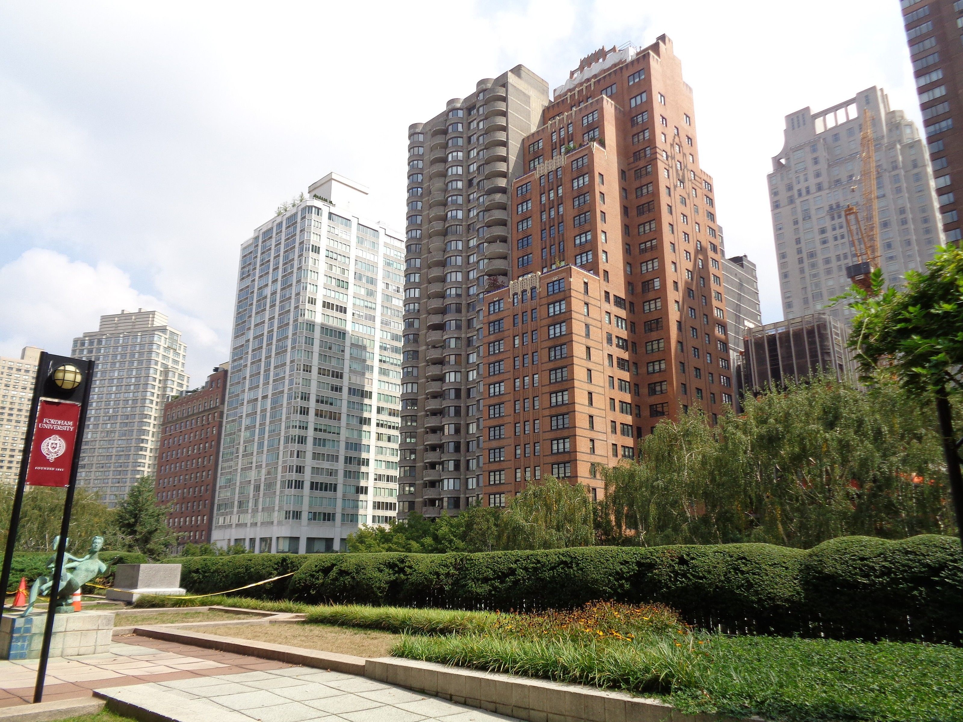 The Fordham Lincoln Center campus garden in Manhattan