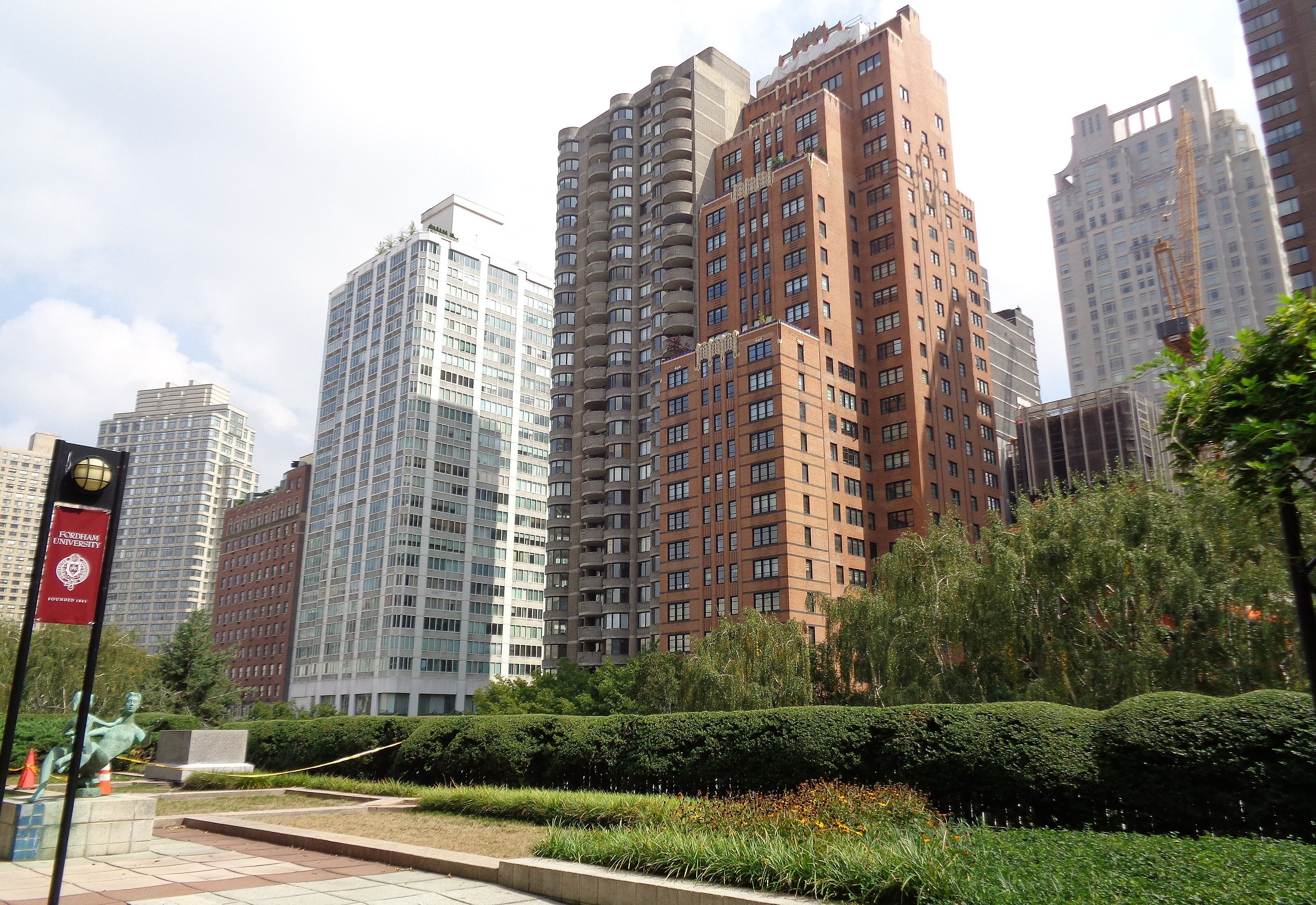 The Fordham Lincoln Center campus garden in Manhattan