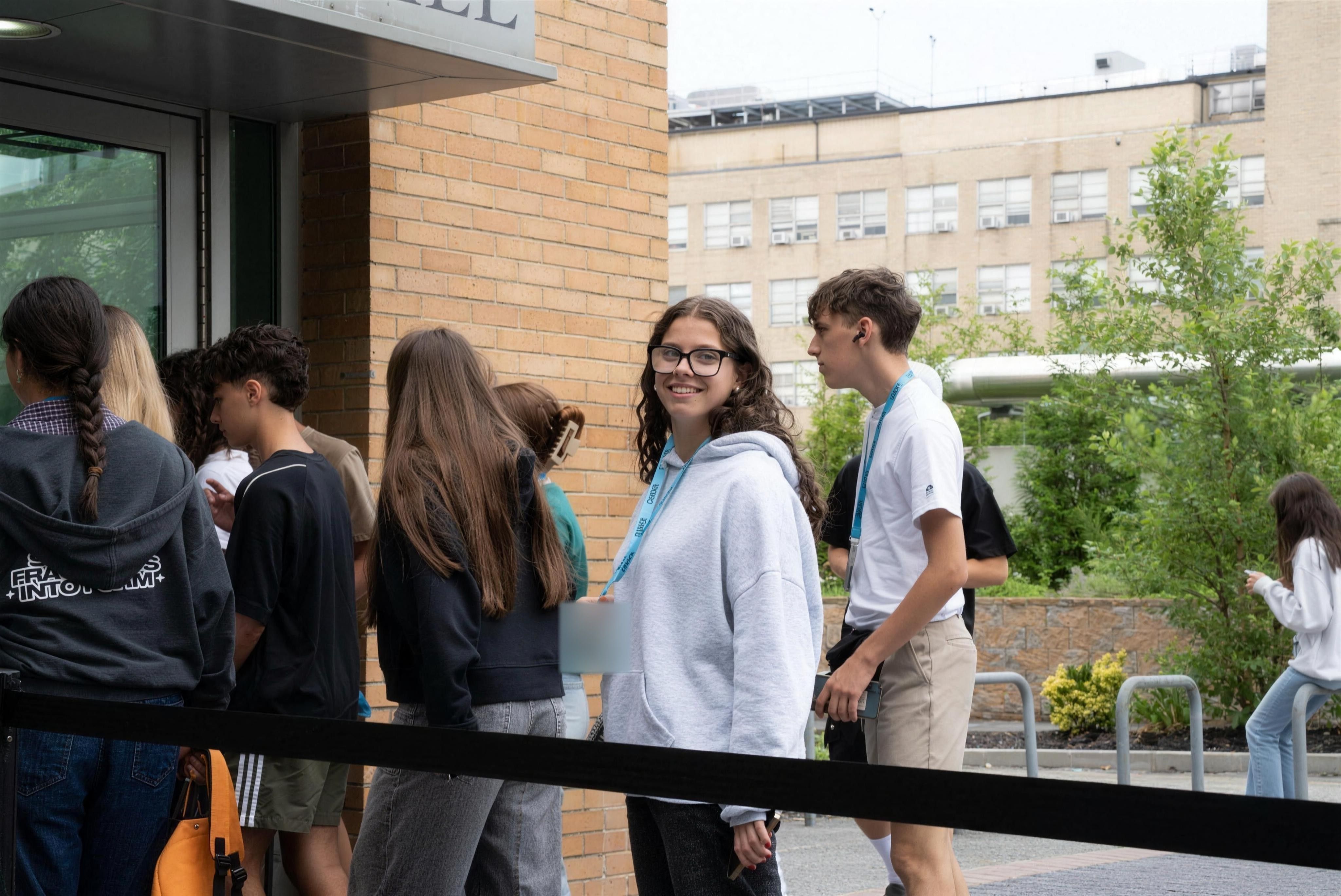 Students and staff together on campus at YES USA