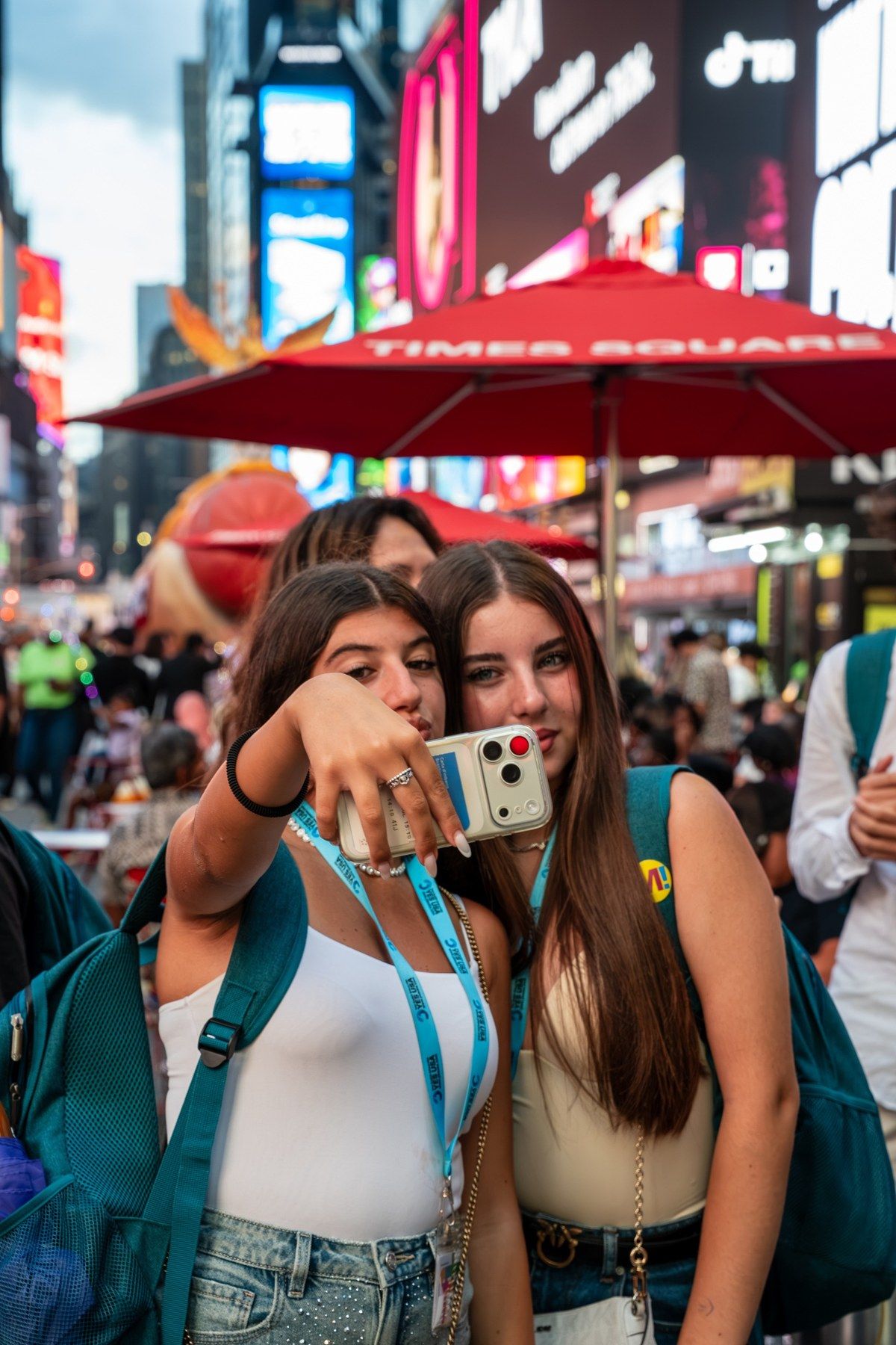 YES USA students exploring Times Square in New York