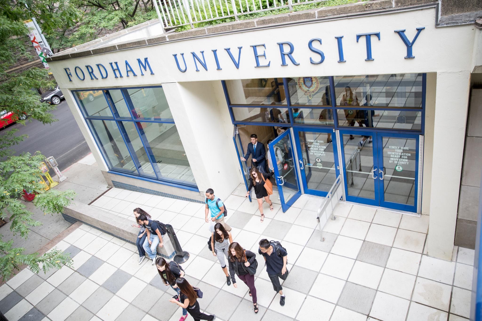 Fordham University entrance at Lincoln Center.