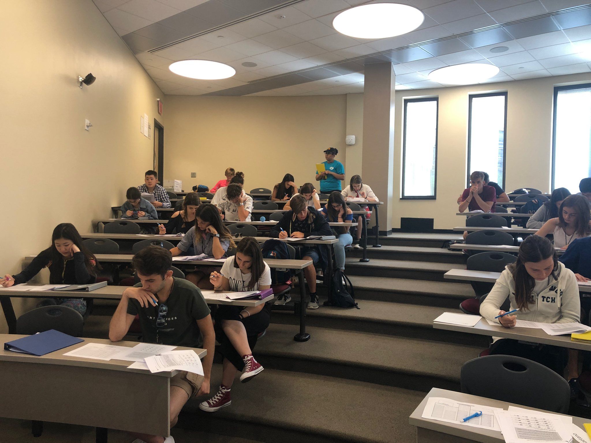 Tiered lecture hall at Fordham Lincoln Center