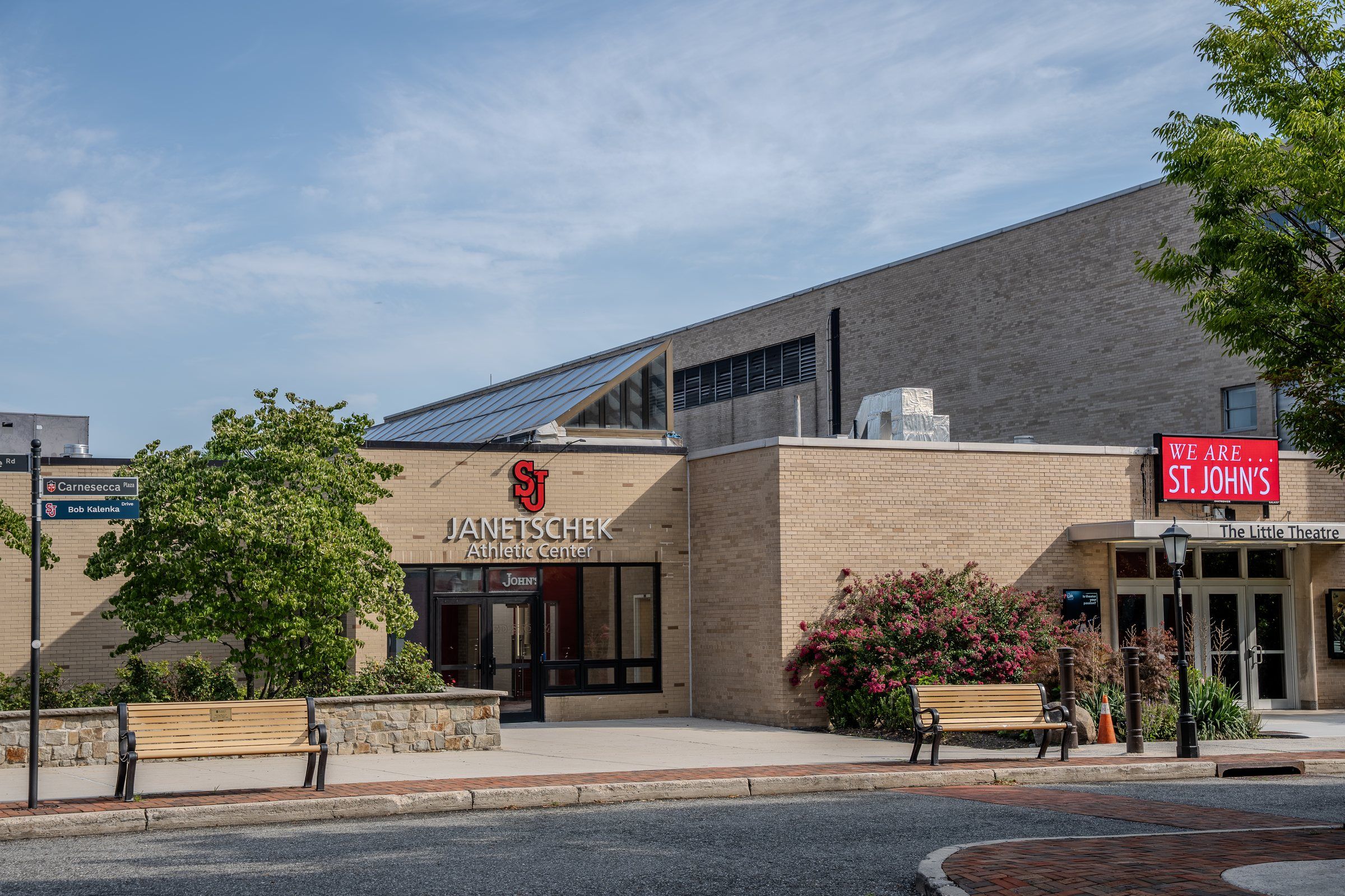 Entrance to the athletic centre at St. John's University