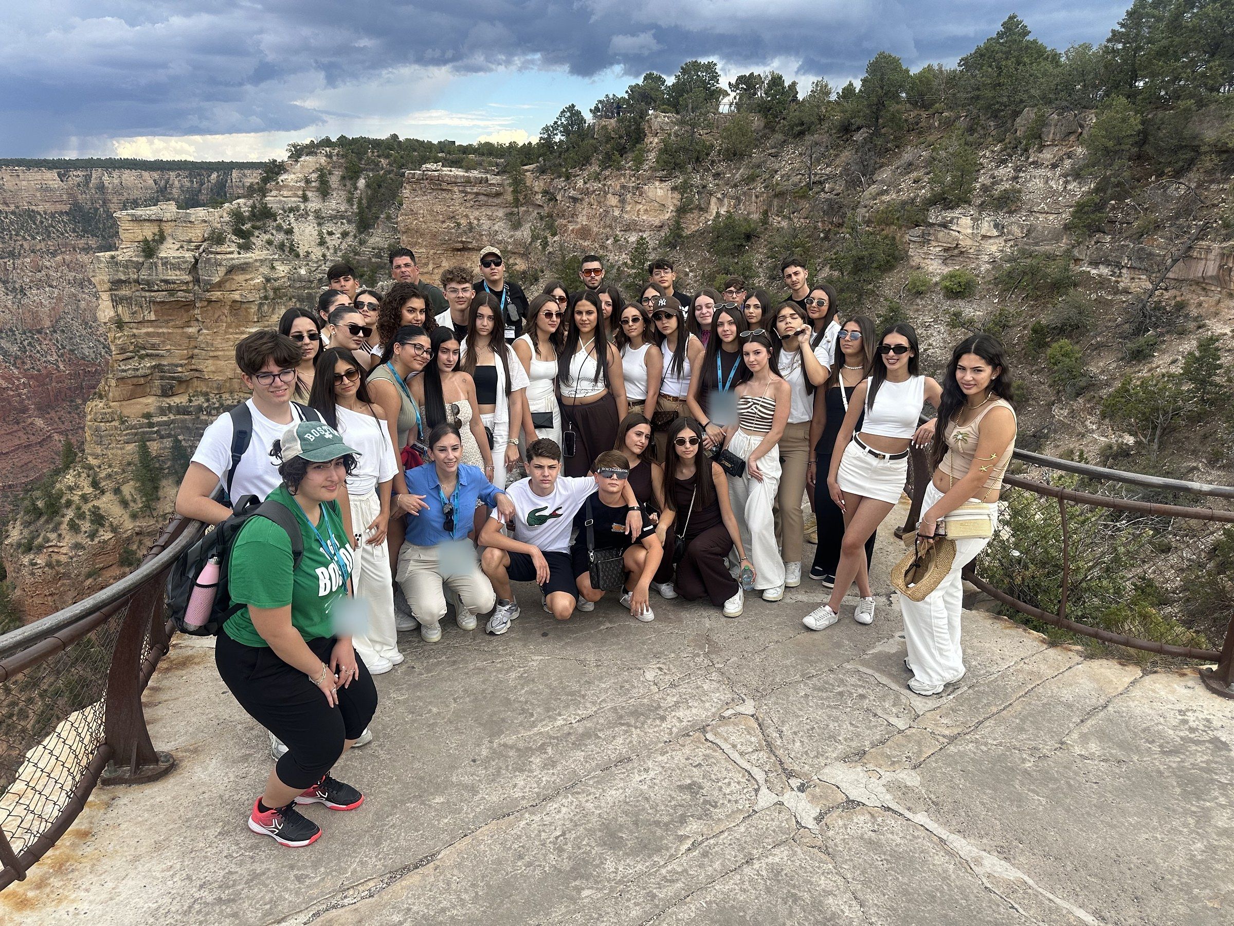 A YES USA group at a Grand Canyon overlook