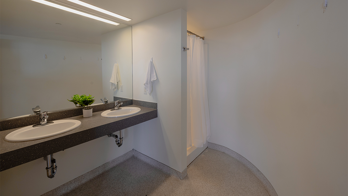 Bathroom facilities in Suffolk University Miller Hall